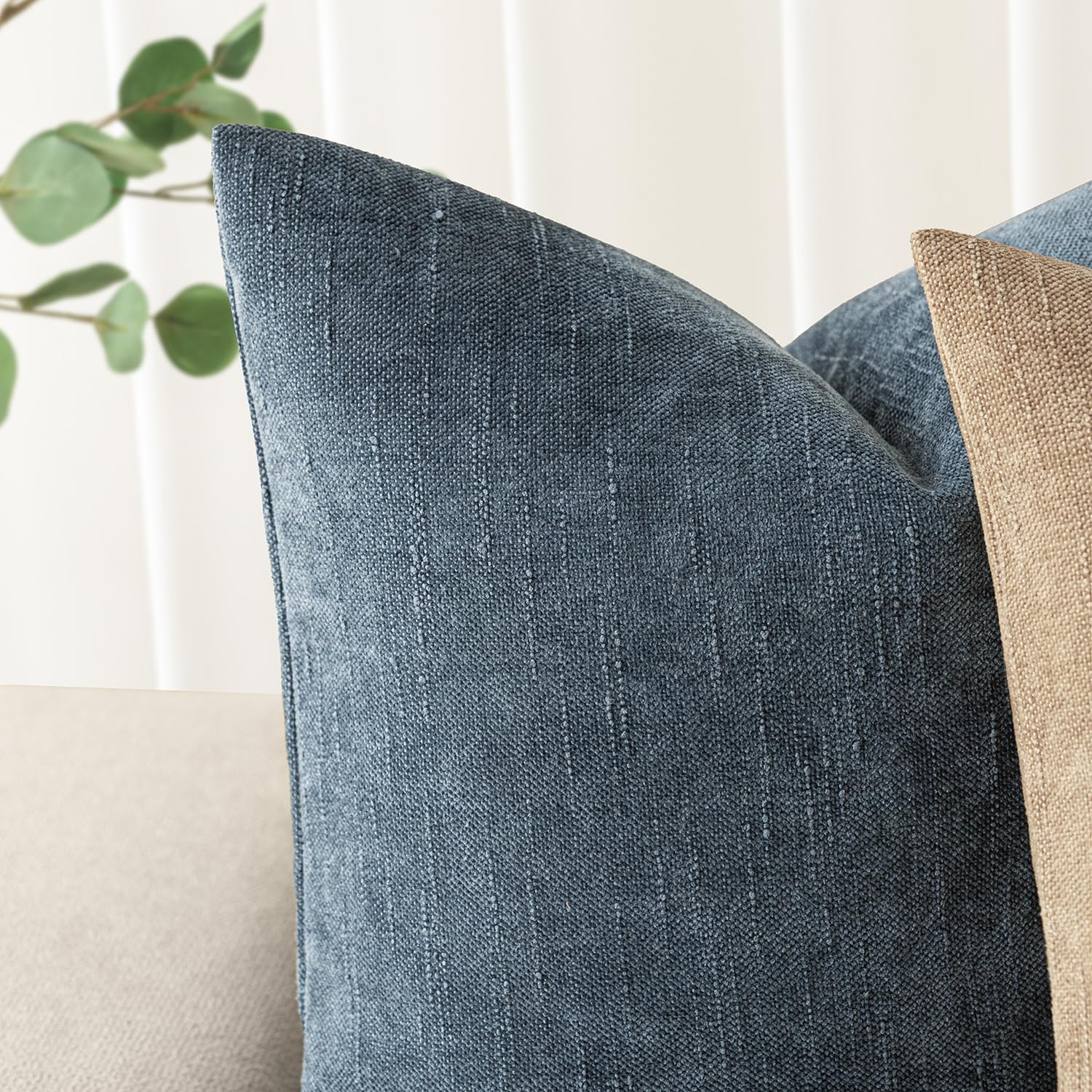 Foto 4 | Funda De Almohada Foindtower De Felpilla Texturizada, 30 X 50 Cm, Azul (paquete De 2) - Venta Internacional.