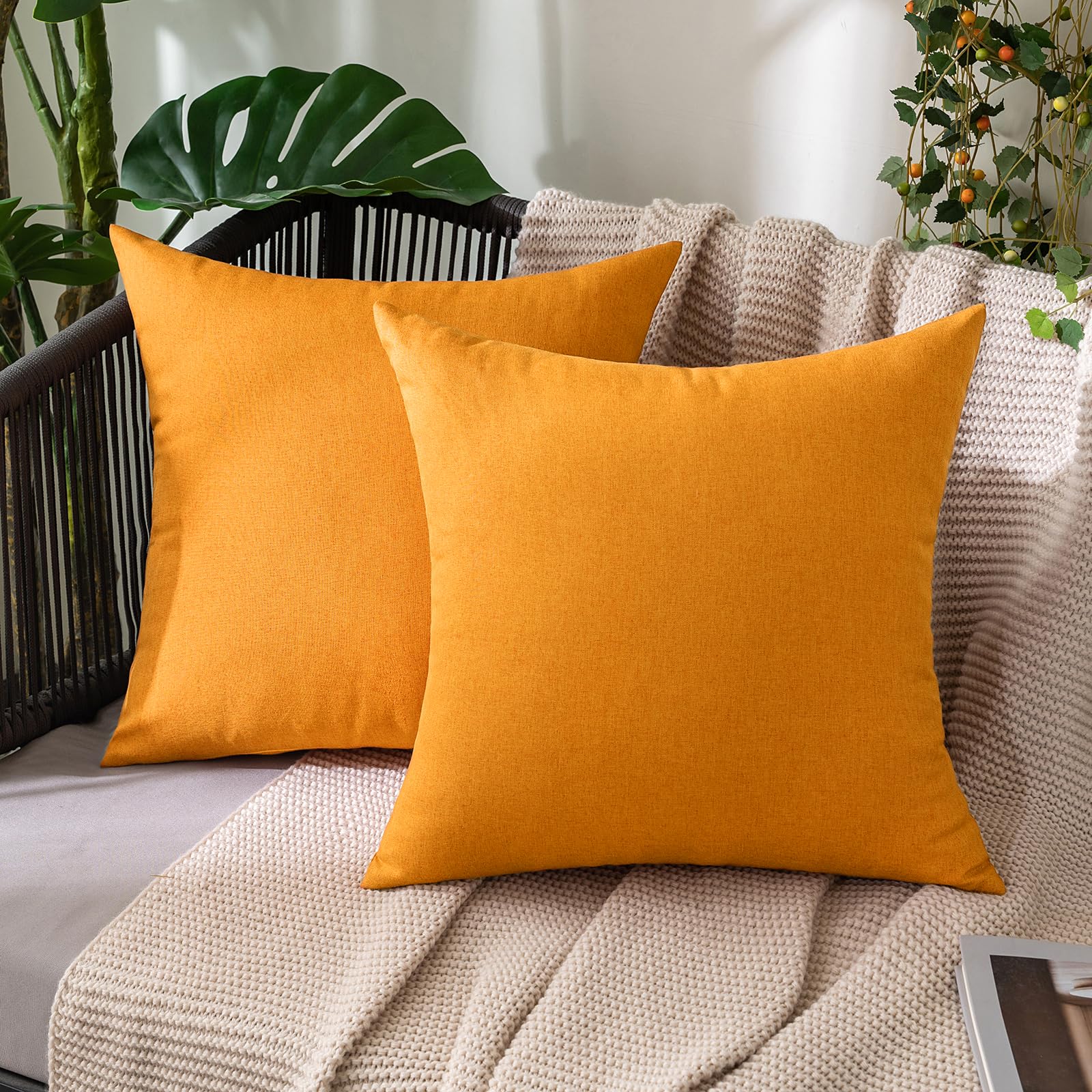 Fundas De Almohada Miulee Impermeables De Lino Sintético De 40 X 40 Cm, Paquete De 2 - Venta Internacional.