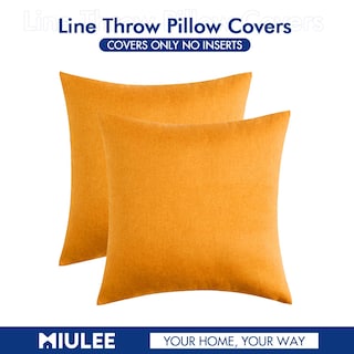 Foto 6 | Fundas De Almohada Miulee Impermeables De Lino Sintético De 40 X 40 Cm, Paquete De 2 - Venta Internacional.