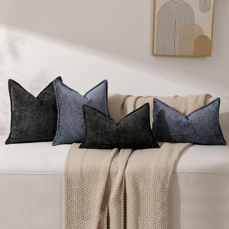 Foto 6 pulgar | Fundas De Cojín Dezene, 2 Unidades, De Felpilla, Color Negro, 40 X 40 Cm - Venta Internacional.