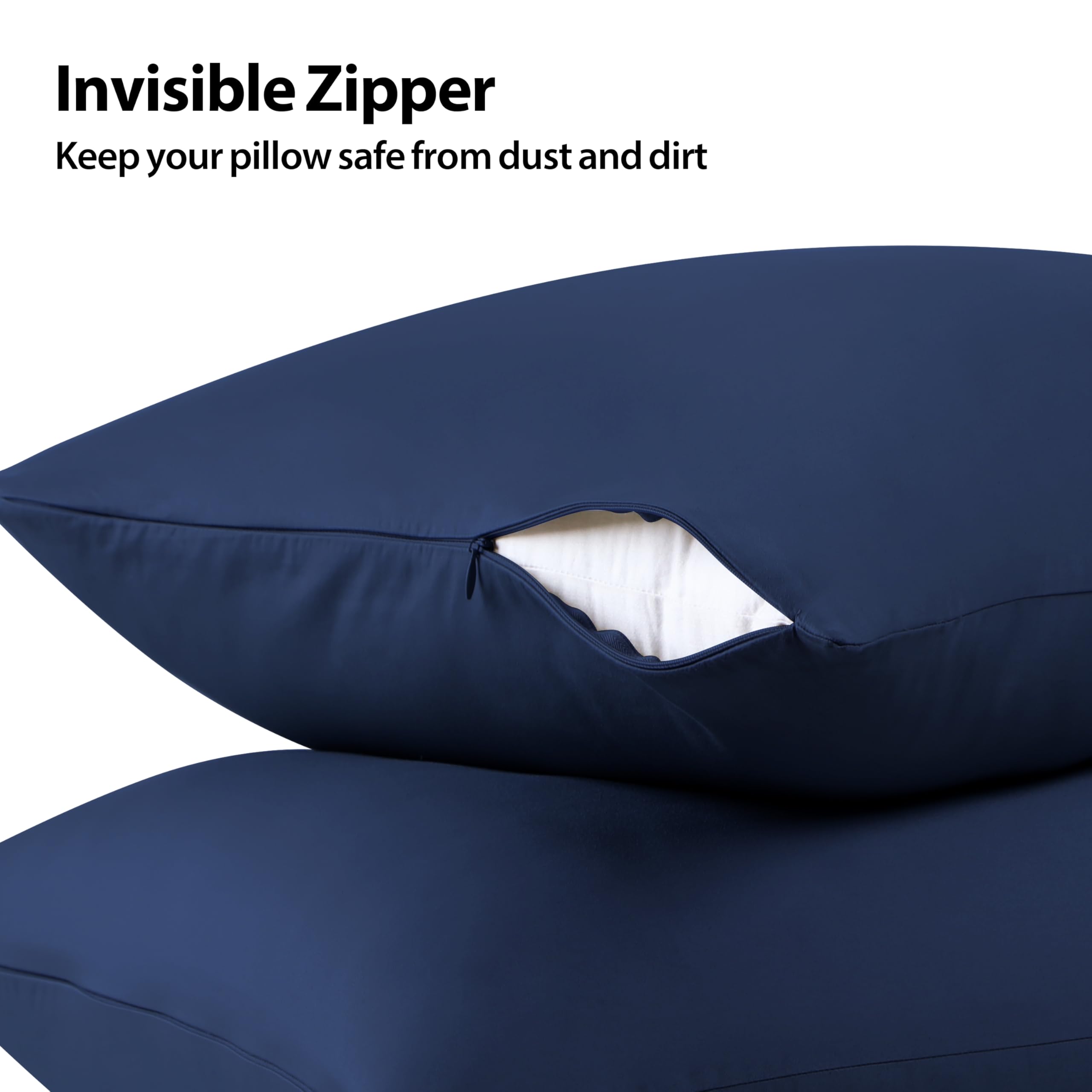 Foto 2 | Protectores De Almohada Shunjie.home, 100% Algodón, Satén De 600 Hilos, Paquete De 4 Unidades - Venta Internacional.