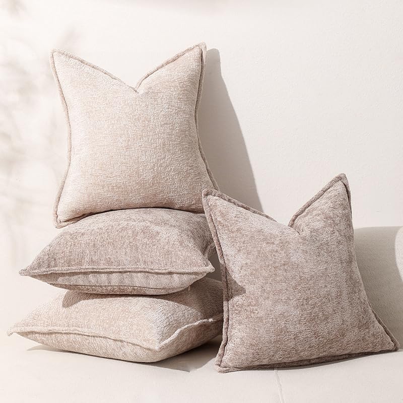 Foto 6 | Fundas De Cojín Dezene De Chenilla Caqui De 40 X 40 Cm, Paquete De 2 - Venta Internacional.