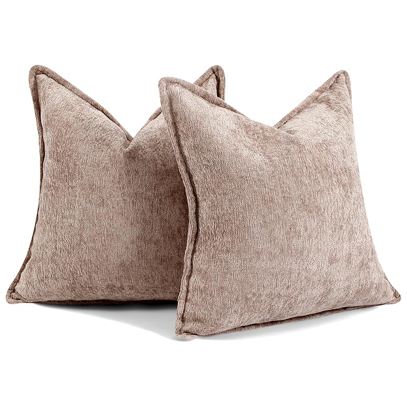 Foto 7 | Fundas De Cojín Dezene De Chenilla Caqui De 40 X 40 Cm, Paquete De 2 - Venta Internacional.