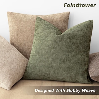 Foto 5 | Funda De Almohada Foindtower De Felpilla Texturizada, 30 X 50 Cm, Color Verde Oscuro - Venta Internacional.