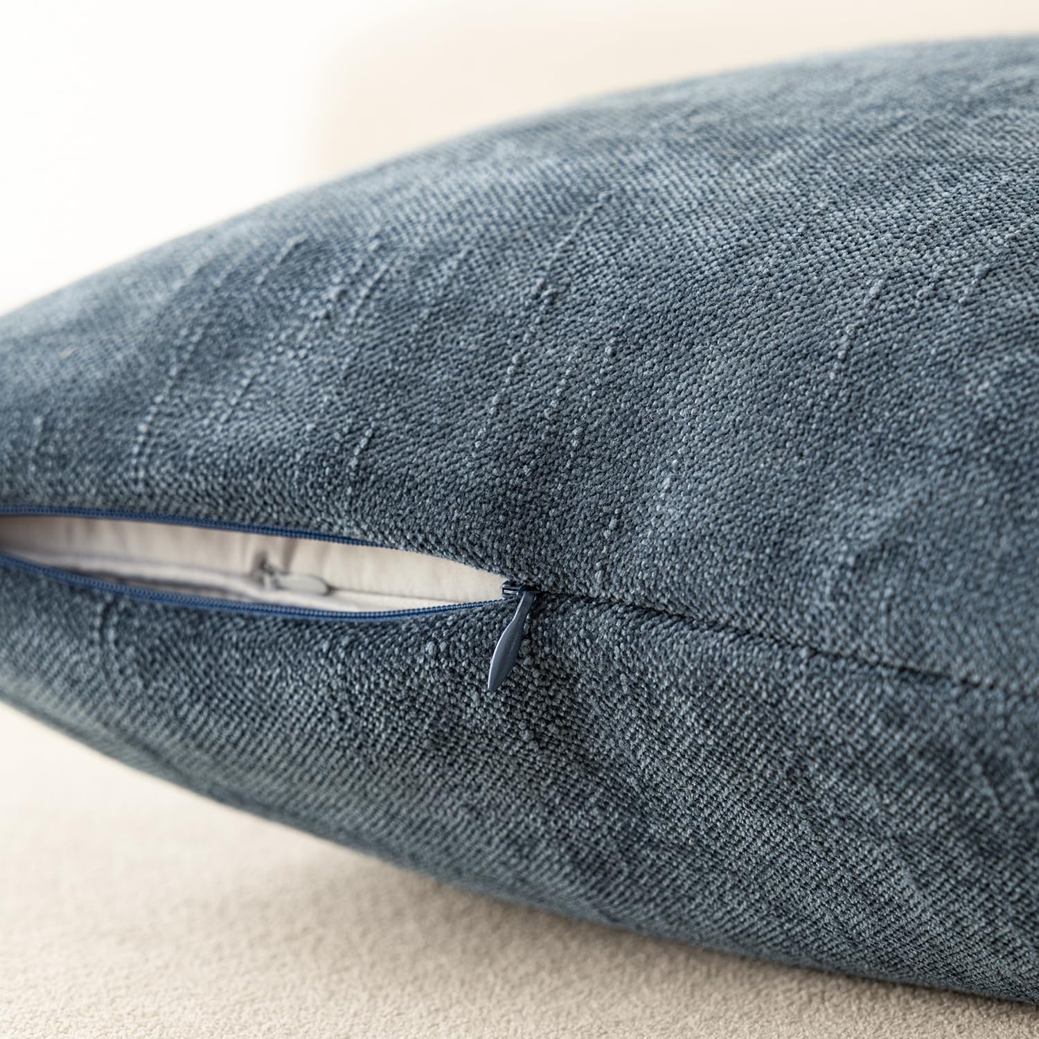 Foto 4 pulgar | Fundas De Almohada Foindtower De Felpilla Con Textura Suave, 40 X 40 Cm, Color Azul - Venta Internacional.