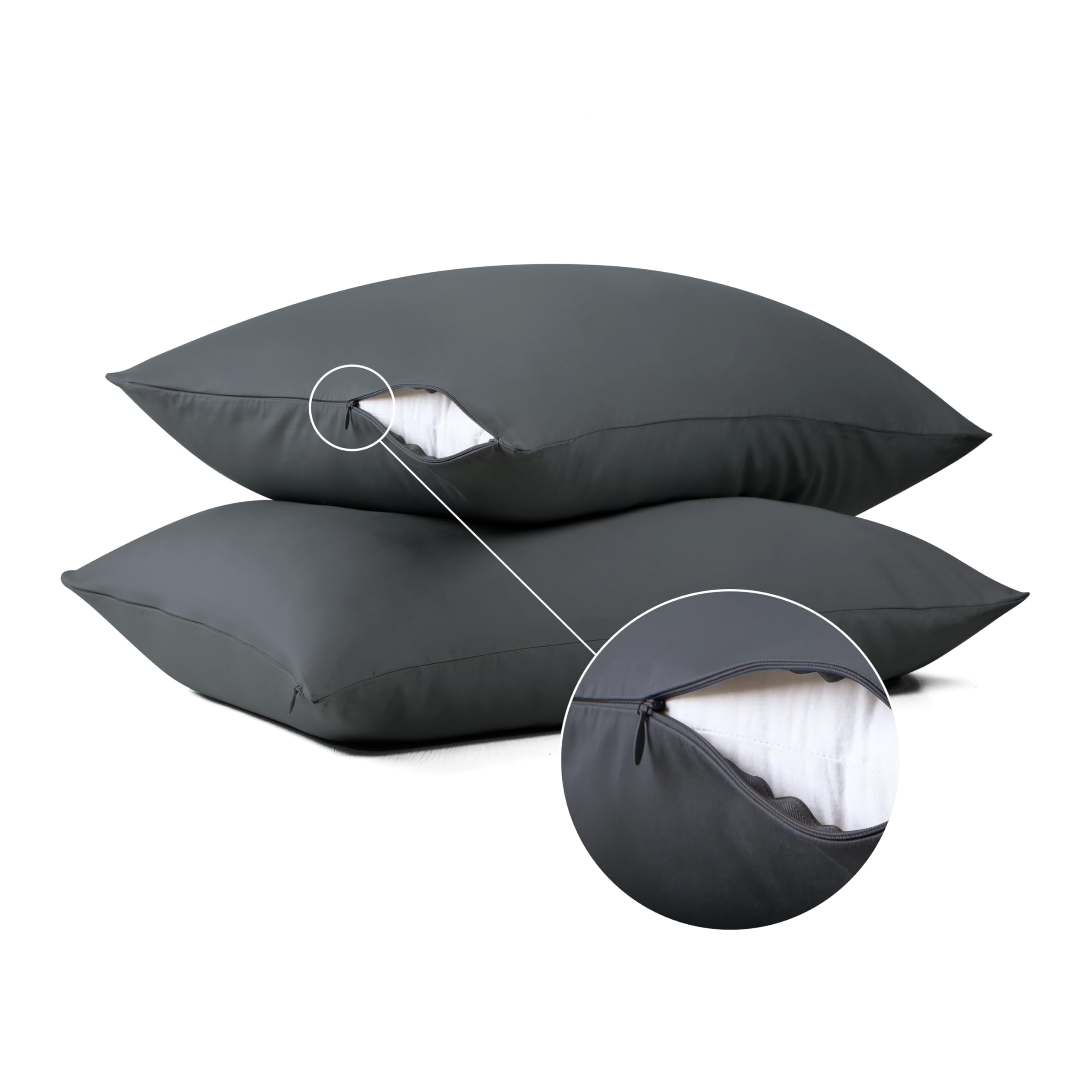 Foto 1 | Protectores De Almohada Shunjie.home, 100% Algodón, Satén De 600 Hilos, Paquete De 4 Unidades - Venta Internacional.