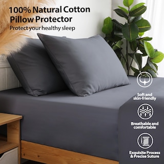 Foto 3 | Protectores De Almohada Shunjie.home, 100% Algodón, Satén De 600 Hilos, Paquete De 4 Unidades - Venta Internacional.