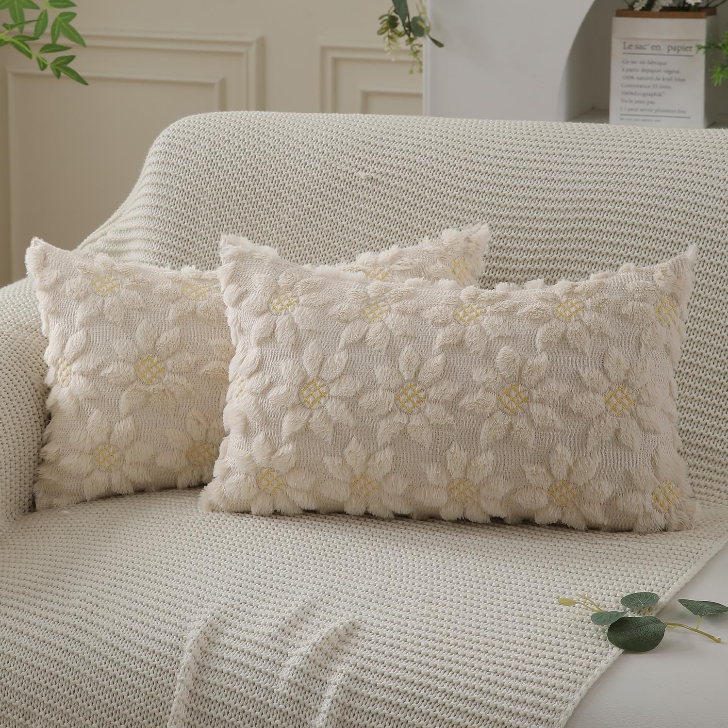 Fundas De Almohada Dfxsz Para Primavera Y Verano, 30 X 50 Cm, Juego De 2 Flores Amarillas - Venta Internacional.
