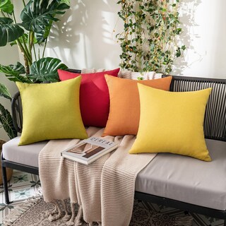 Foto 4 | Fundas De Almohada Miulee Impermeables De Lino Sintético 45 X 45 Cm, Color Marrón (2) - Venta Internacional.