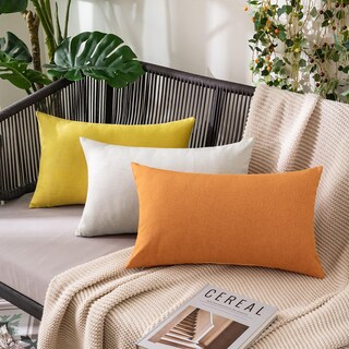 Foto 5 | Fundas De Almohada Miulee Impermeables De Lino Sintético 45 X 45 Cm, Color Marrón (2) - Venta Internacional.