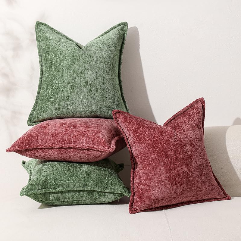 Foto 7 pulgar | Fundas De Cojín Dezene De Chenilla Verde Bosque De 40 X 40 Cm (paquete De 2) - Venta Internacional.