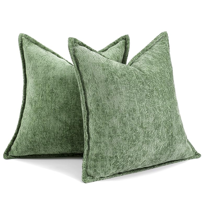 Foto 7 | Fundas De Cojín Dezene De Chenilla Verde Bosque De 40 X 40 Cm (paquete De 2) - Venta Internacional.