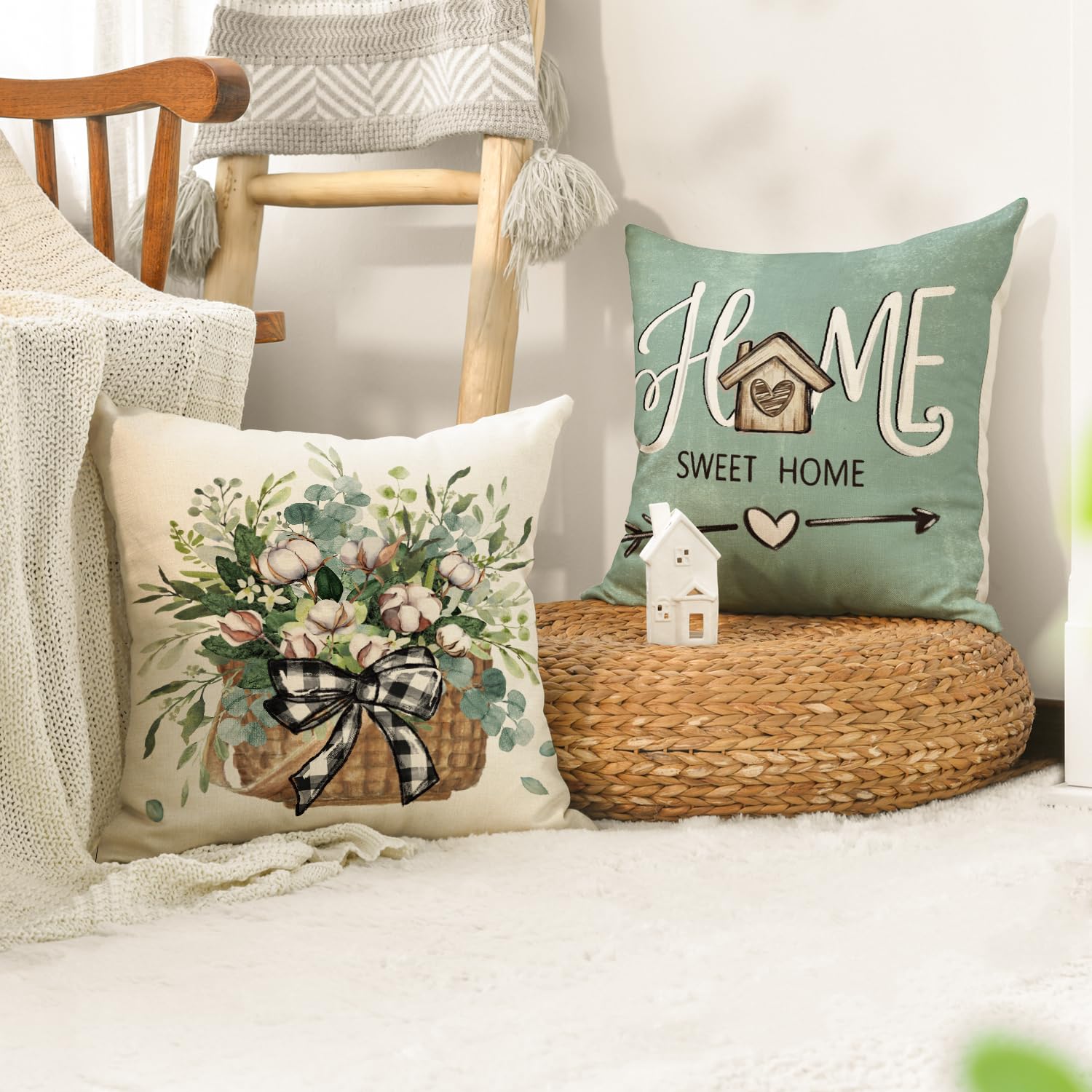 Foto 4 pulgar | Fundas De Cojín Avoin Colorlife Bless Our Home Farmhouse - Venta Internacional.