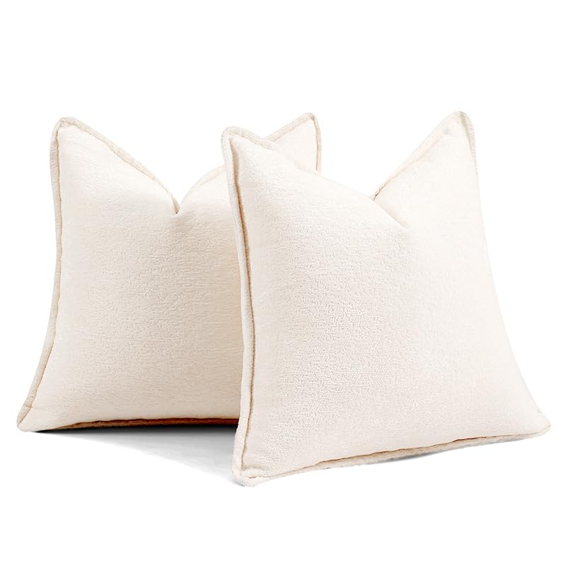 Foto 8 pulgar | Fundas De Cojín Dezene De Chenilla Blanca Crema De 40 X 40 Cm (paquete De 2) - Venta Internacional.