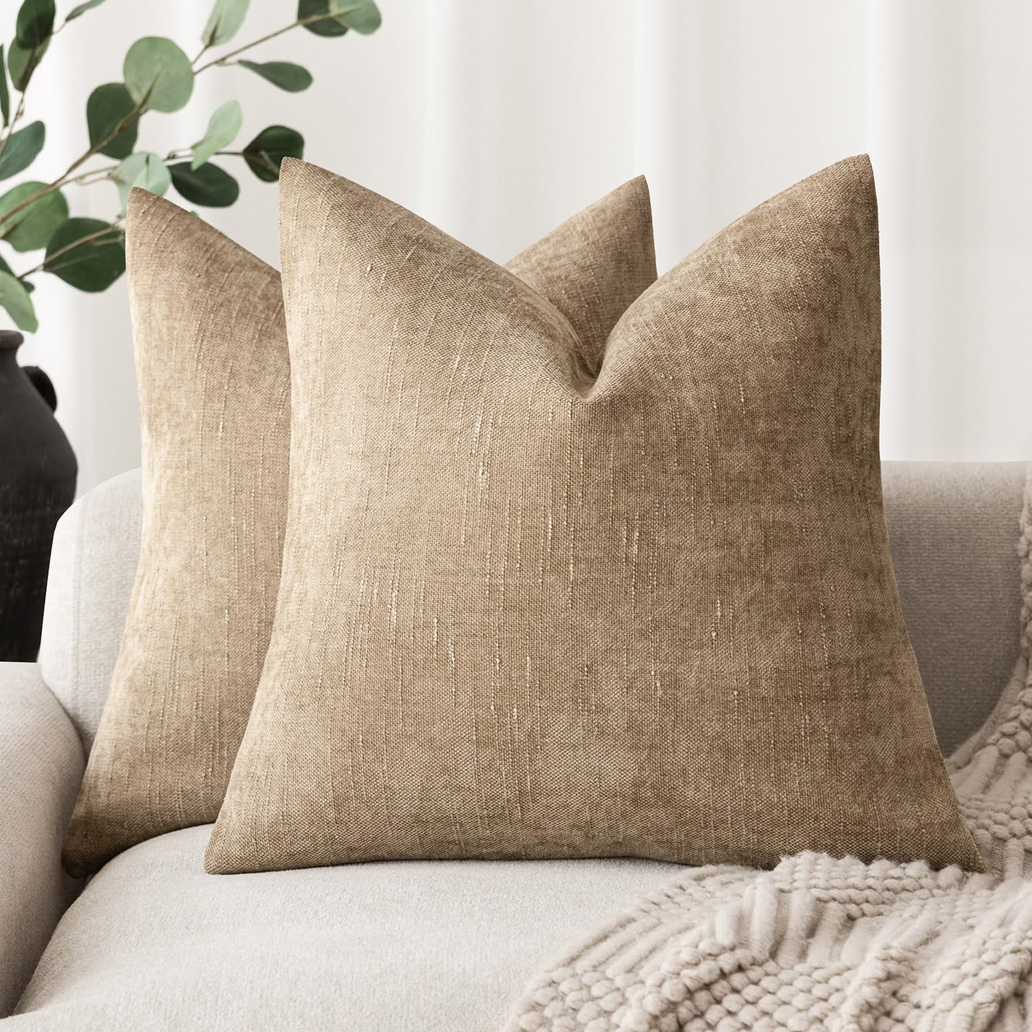 Fundas De Almohada Foindtower De Felpilla Texturizada, 40 X 40 Cm, Paquete De 2 - Venta Internacional.