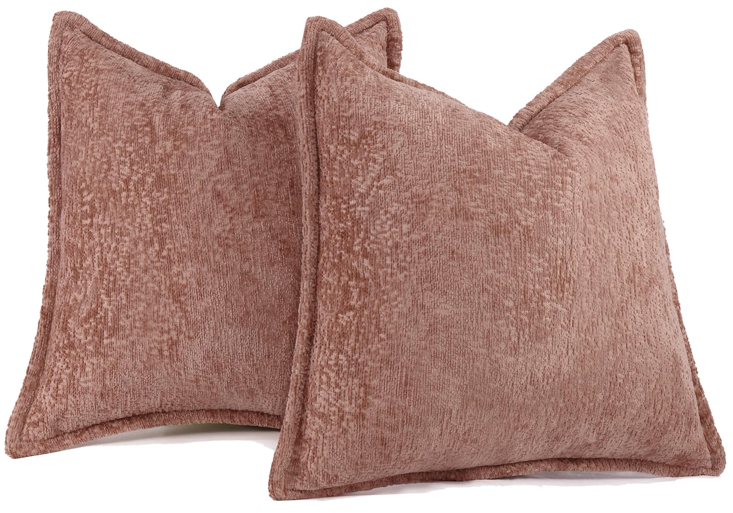 Foto 6 pulgar | Fundas De Cojín Dezene De Chenilla Rosa Empolvada De 40 X 40 Cm (paquete De 2) - Venta Internacional.