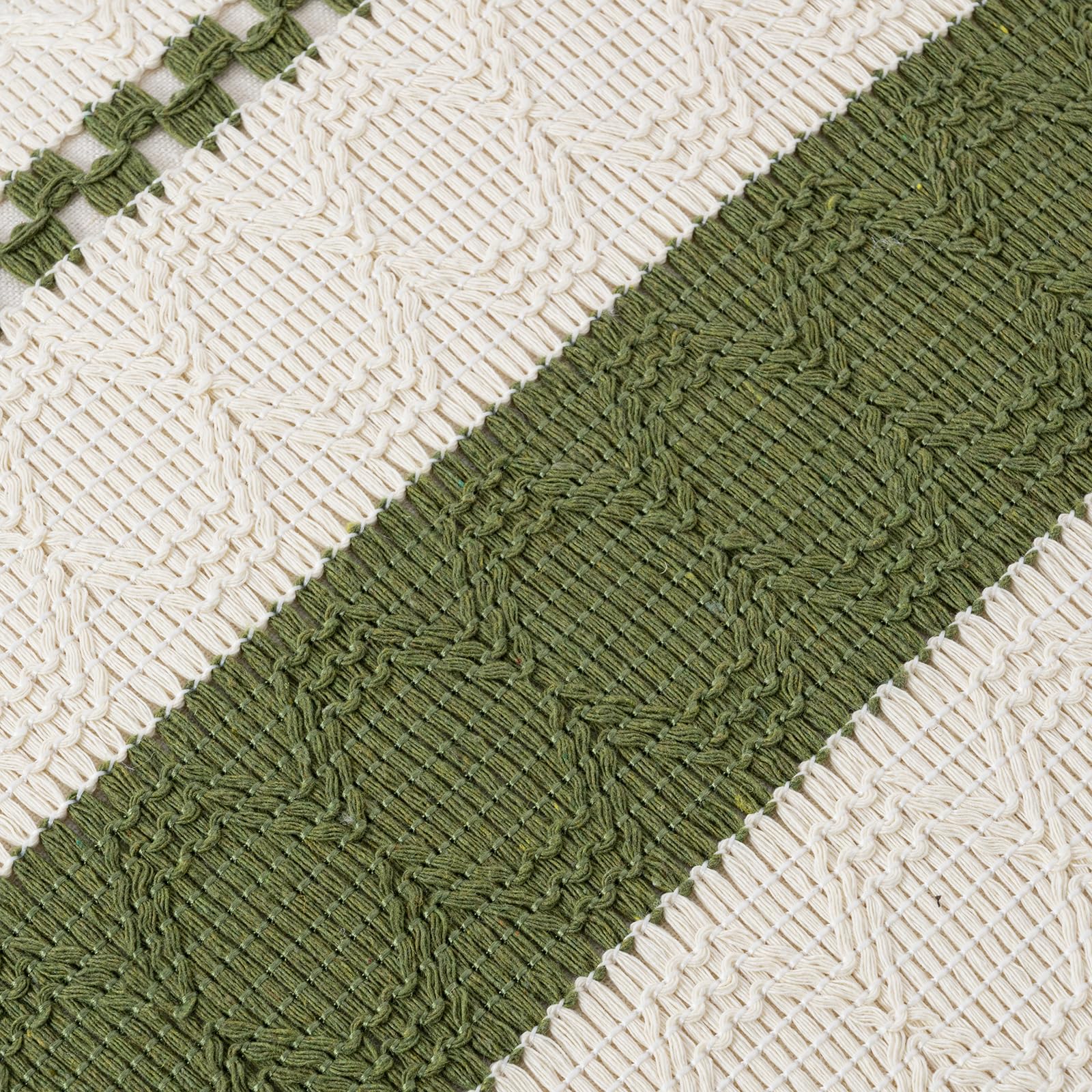 Foto 5 pulgar | Funda De Almohada Fancy Homi Boho, Verde Musgo, 35 X 60 Cm, Juego De 2 - Venta Internacional.