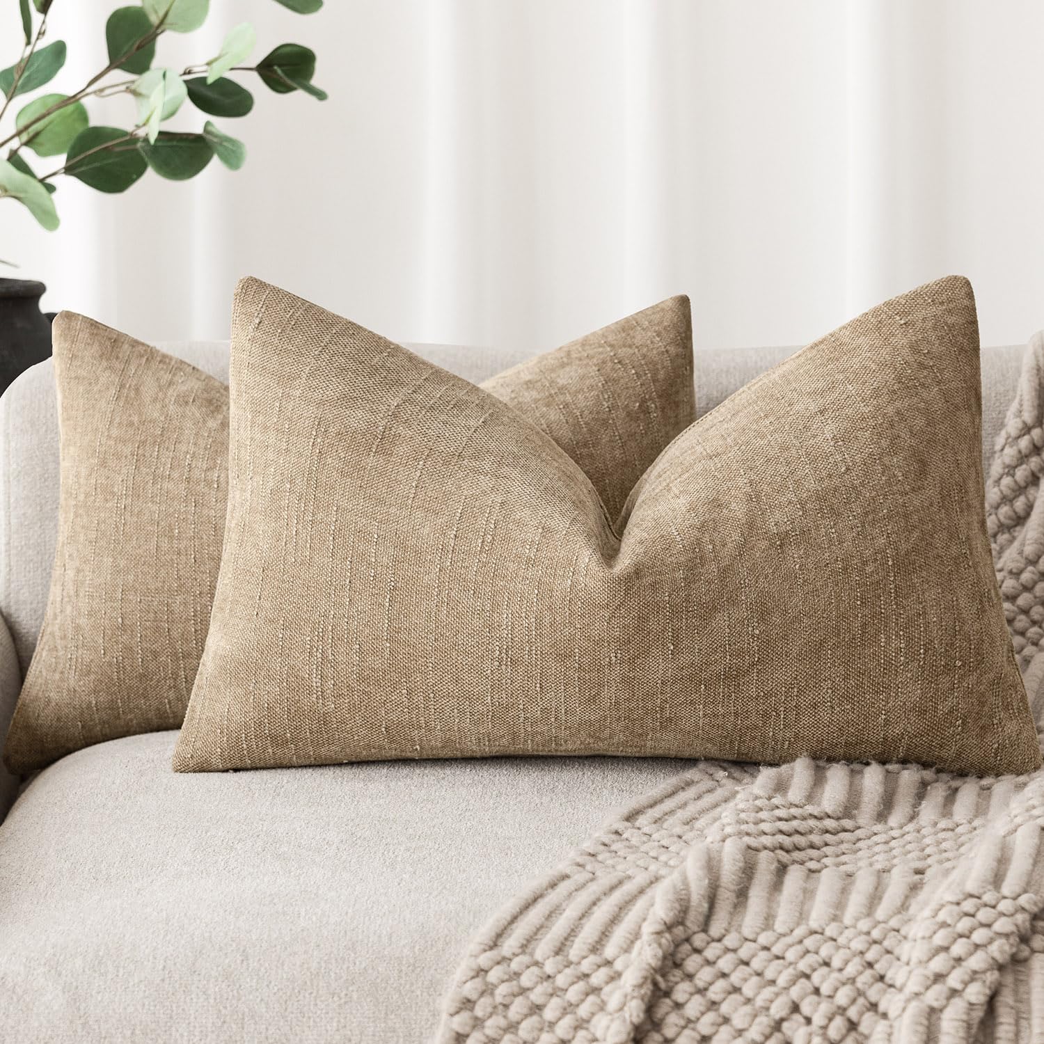 Fundas De Almohada Foindtower Soft Chenille De 30 X 50 Cm, Paquete De 2 - Venta Internacional.