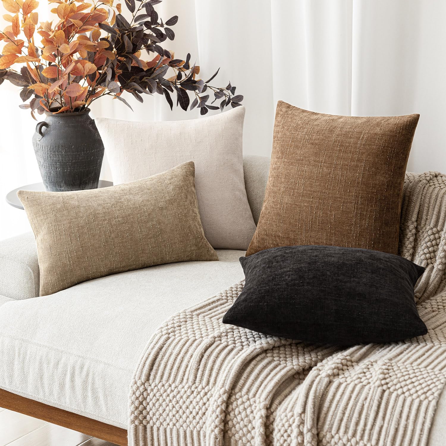 Foto 8 pulgar | Fundas De Almohada Foindtower Soft Chenille De 30 X 50 Cm, Paquete De 2 - Venta Internacional.