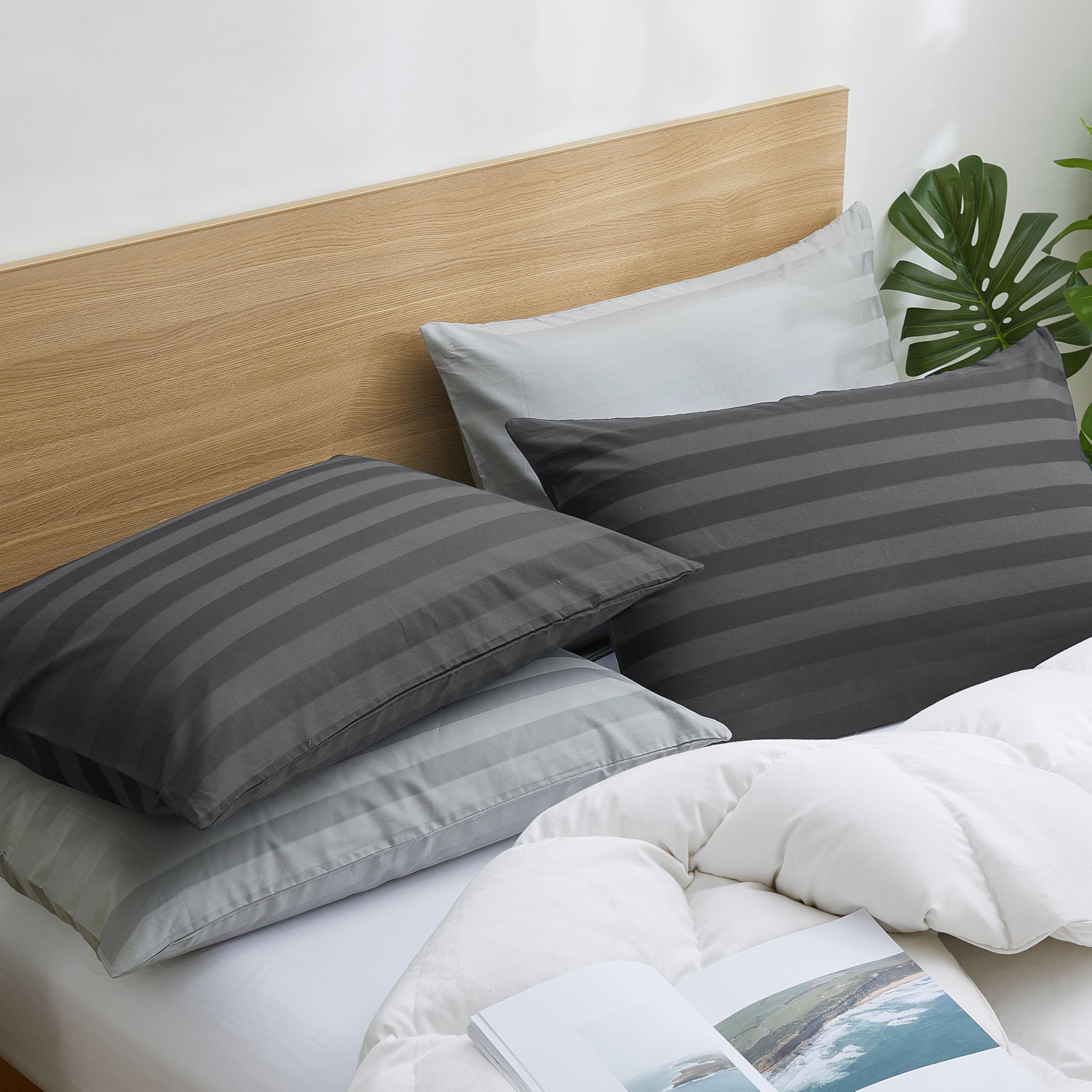 Foto 6 | Protectores De Almohada Shunjie.home, 100% Algodón, Satén De 600 Hilos, Paquete De 4 Unidades - Venta Internacional.