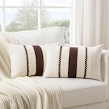 Funda De Almohada Fancy Homi, Marrón Bohemio, Lumbar, Larga, 35 X 60 Cm, Juego De 2 - Venta Internacional.