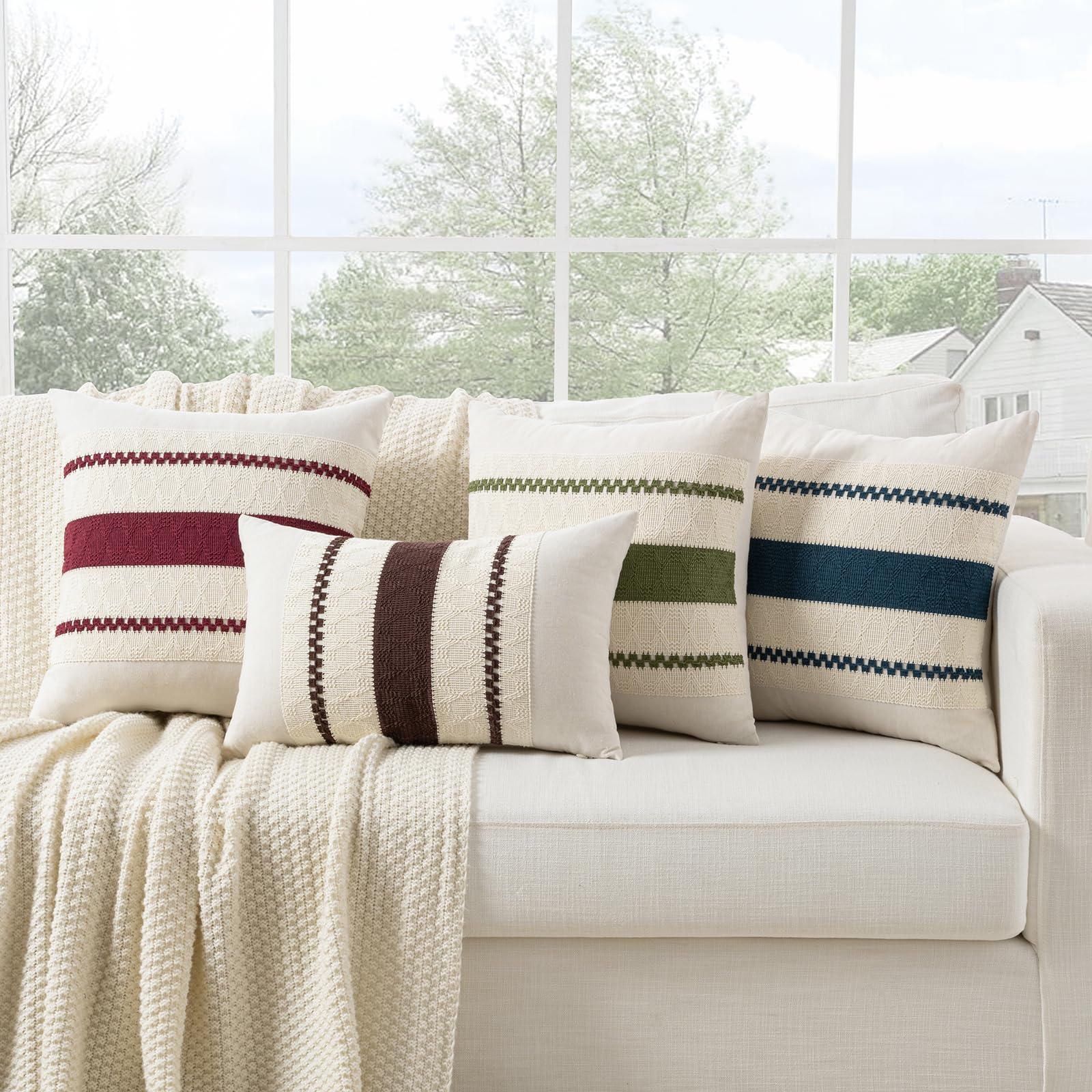 Foto 7 | Funda De Almohada Fancy Homi Boho, Rosa, Lumbar Larga, 35 X 60 Cm, Juego De 2 - Venta Internacional.