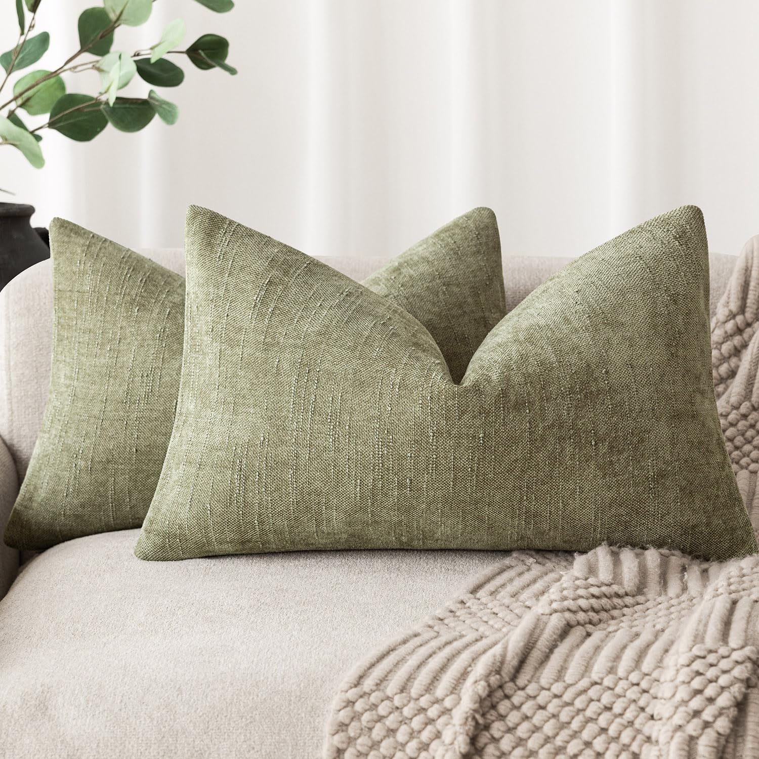 Fundas De Almohada Foindtower De Felpilla Texturizada, 30 X 50 Cm, Paquete De 2 - Venta Internacional.