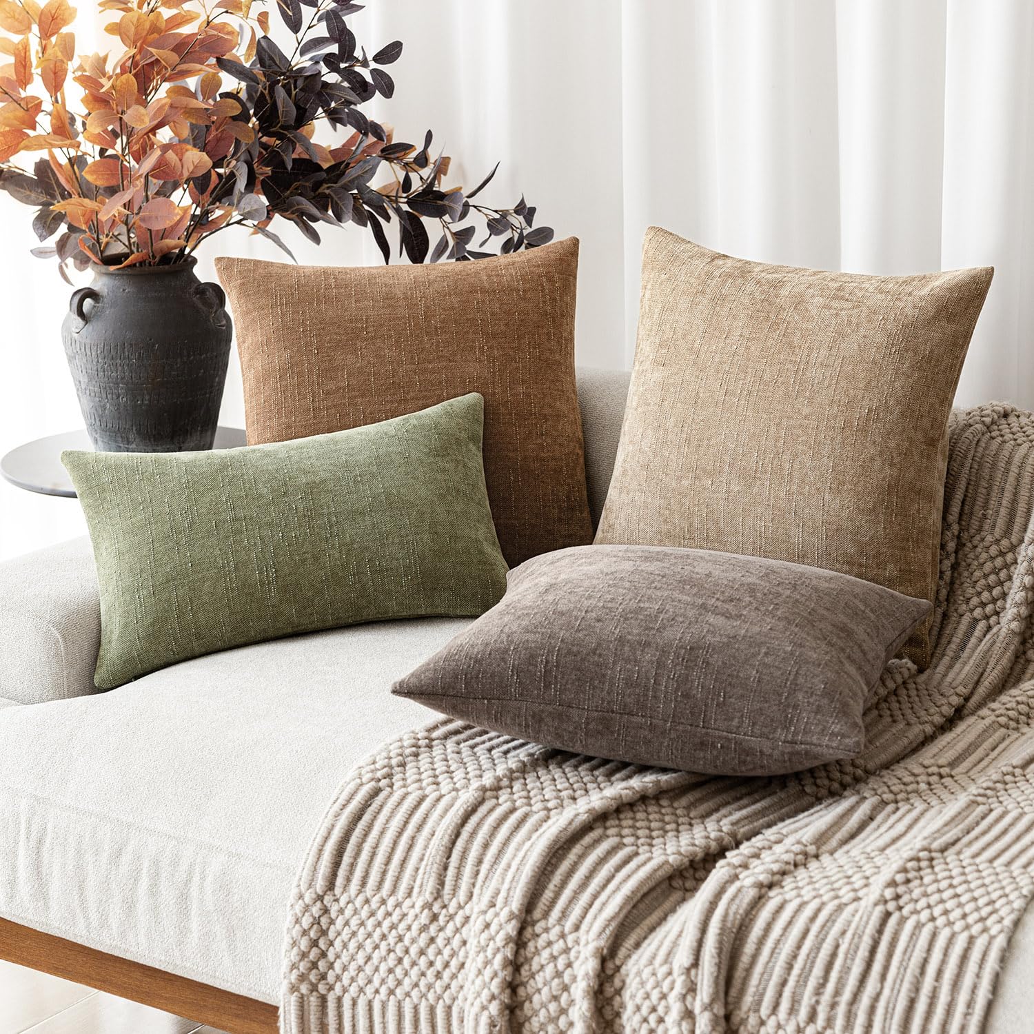 Foto 7 | Fundas De Almohada Foindtower De Felpilla Texturizada, 30 X 50 Cm, Paquete De 2 - Venta Internacional.