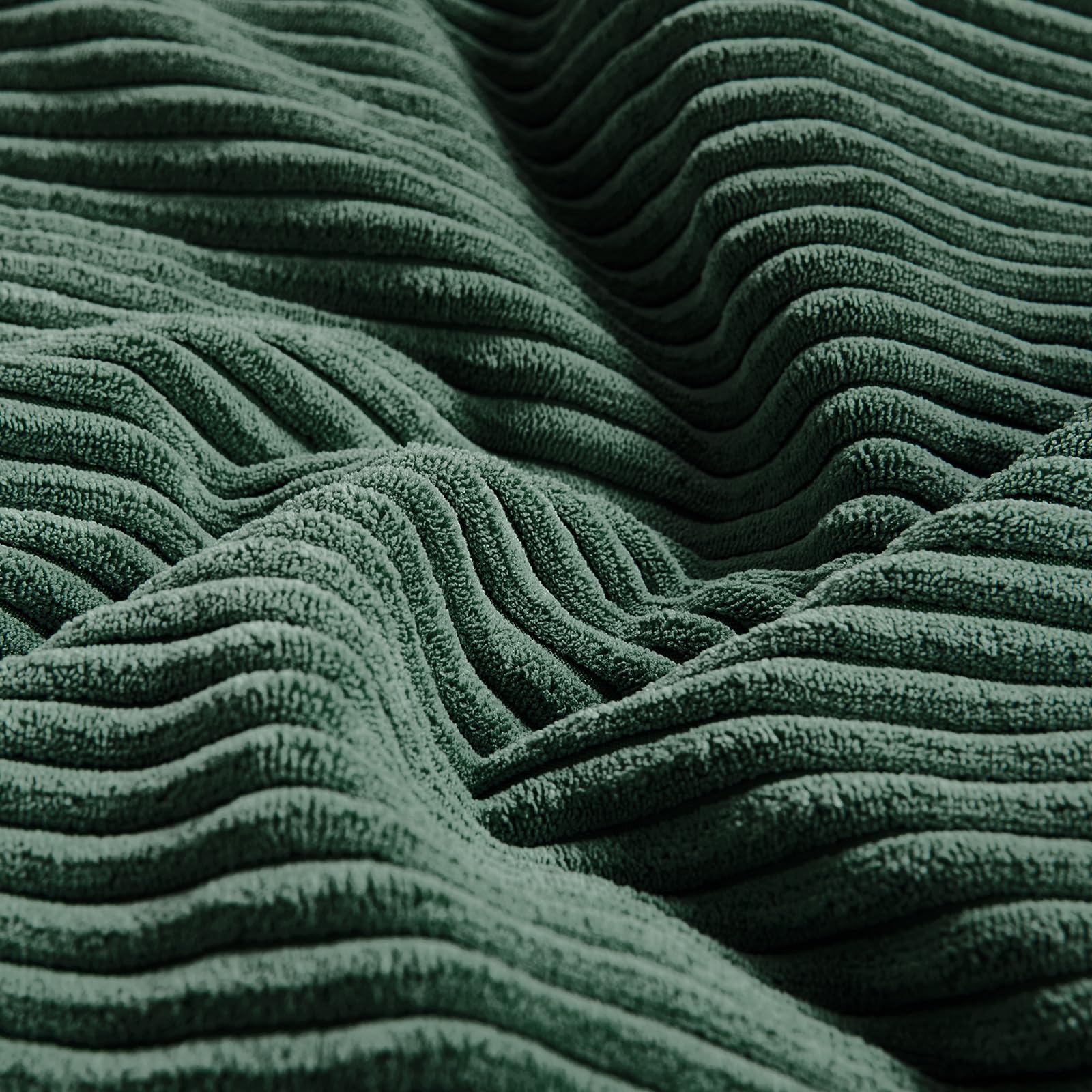 Foto 6 pulgar | Fundas De Almohada Fancy Homi De Pana Verde Oscuro, 35 X 60 Cm, Juego De 2 - Venta Internacional.