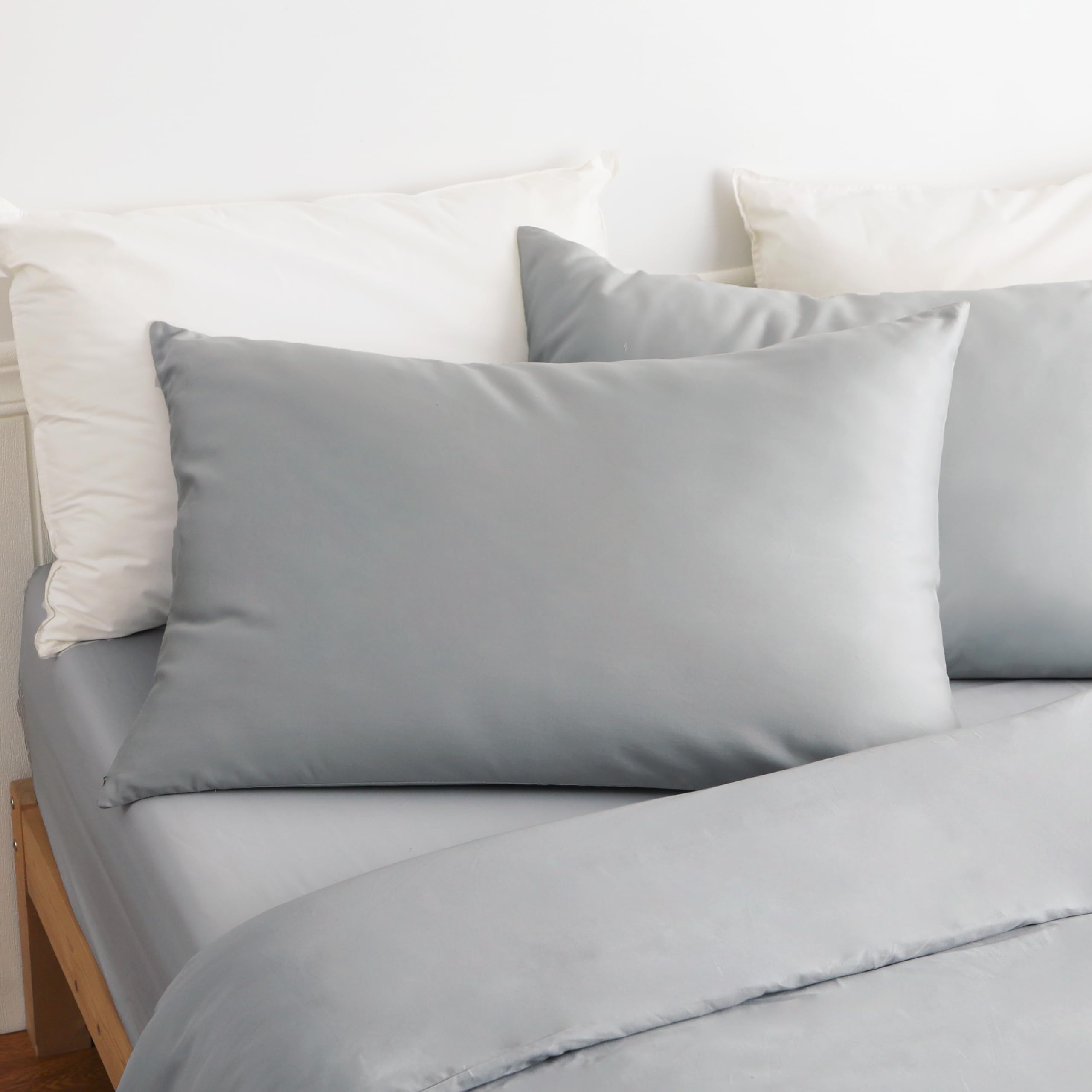 Foto 5 | Protectores De Almohada Shunjie.home, 100% Algodón, Satén De 600 Hilos, Paquete De 4 Unidades - Venta Internacional.