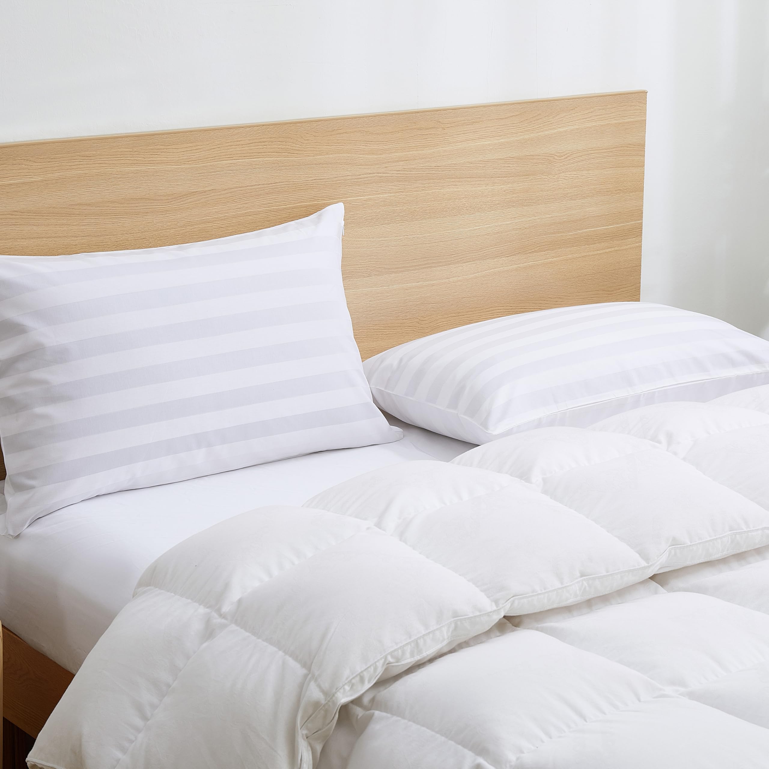 Juego De 4 Protectores De Almohada Shunjie.home, 100% Algodón, 600 Hilos, Satén - Venta Internacional.