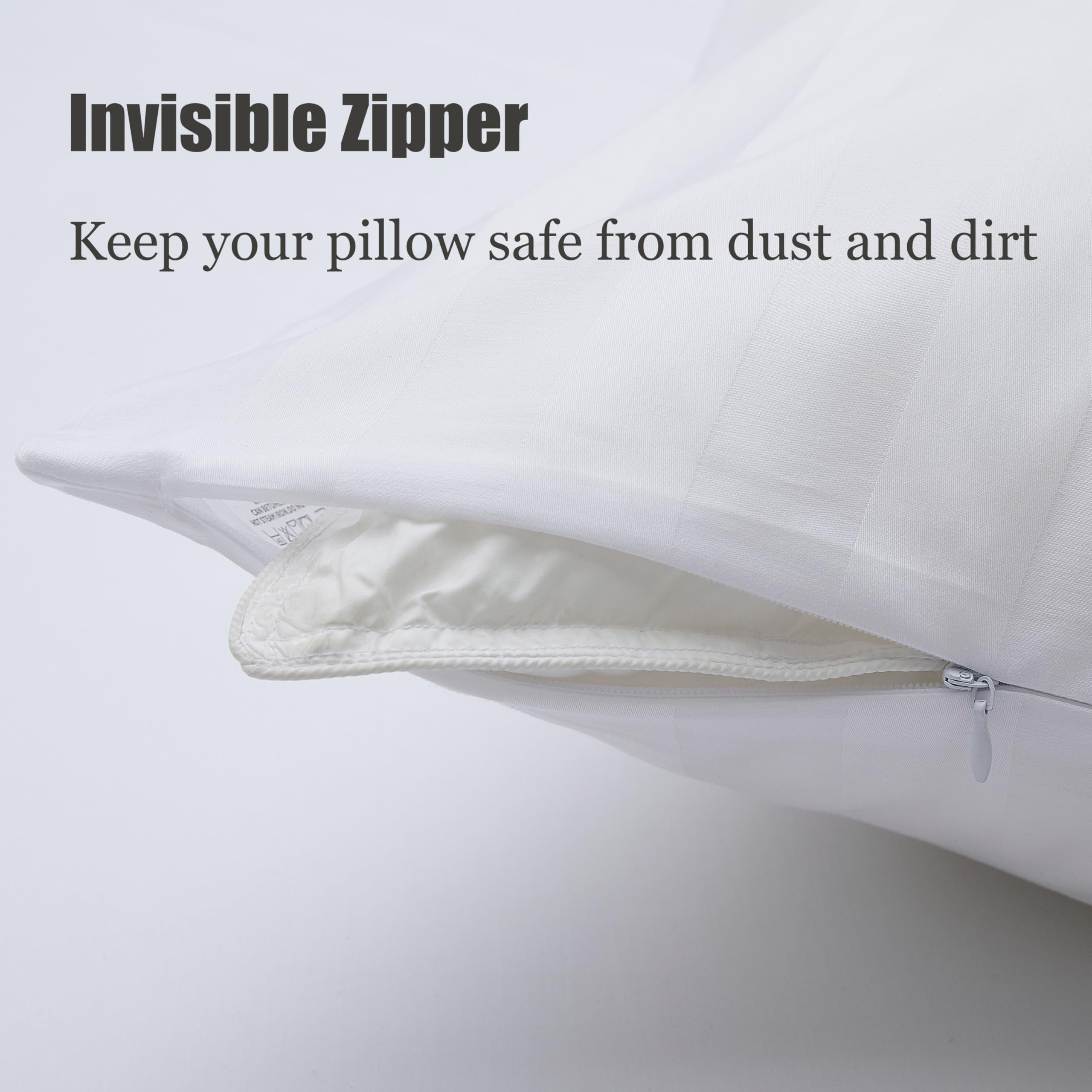 Foto 4 pulgar | Juego De 4 Protectores De Almohada Shunjie.home, 100% Algodón, 600 Hilos, Satén - Venta Internacional.