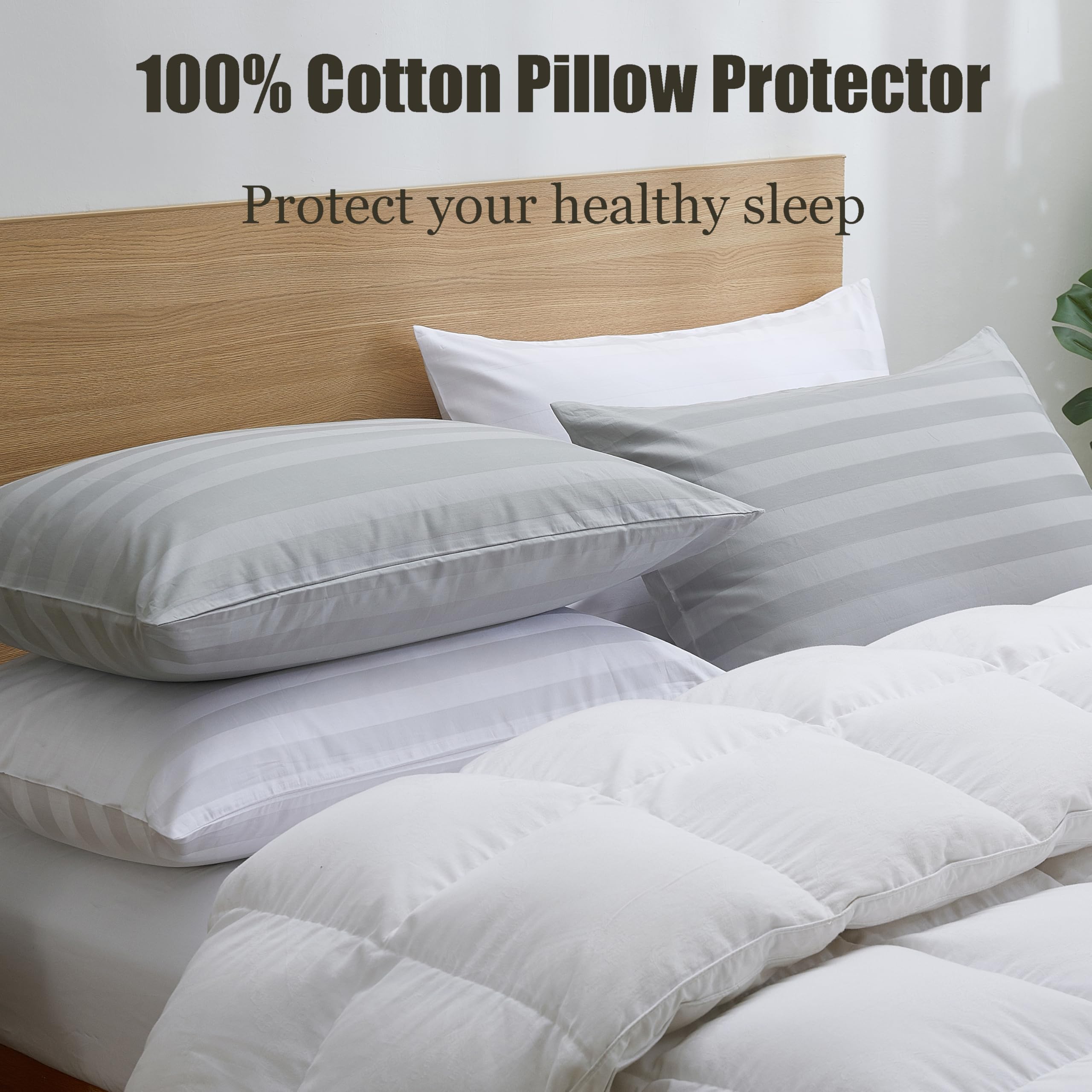 Foto 6 pulgar | Protectores De Almohada Shunjie.home, 100% Algodón, 600 Hilos, Satén, 20 X 26 Cm - Venta Internacional.