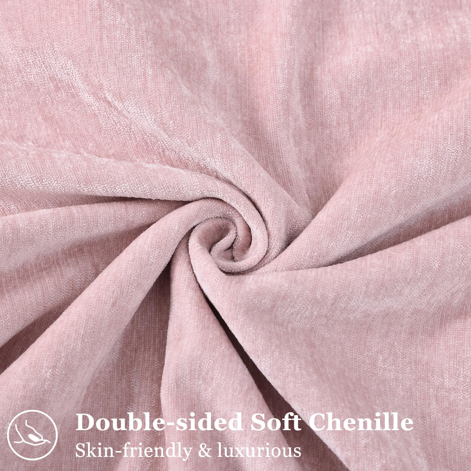 Foto 2 | Fundas De Almohada Decoruhome Spring Chenille, 45 X 45 Cm, Rosa Rubor - Venta Internacional.