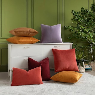 Foto 5 | Juego De 2 Fundas De Almohada Juspurbet De Terciopelo Lila De 50 X 50 Cm - Venta Internacional.