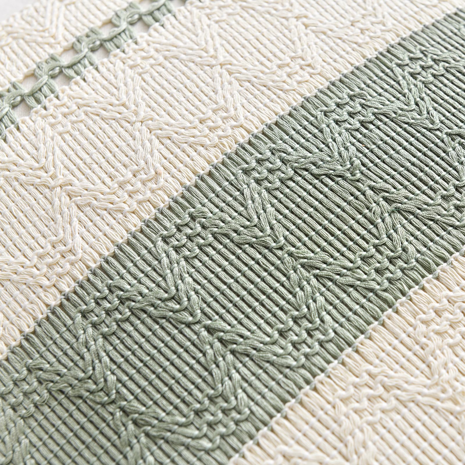 Foto 5 pulgar | Funda De Almohada Fancy Homi, Verde Salvia, Bohemio, Lumbar, 35 X 60 Cm, Juego De 2 - Venta Internacional.