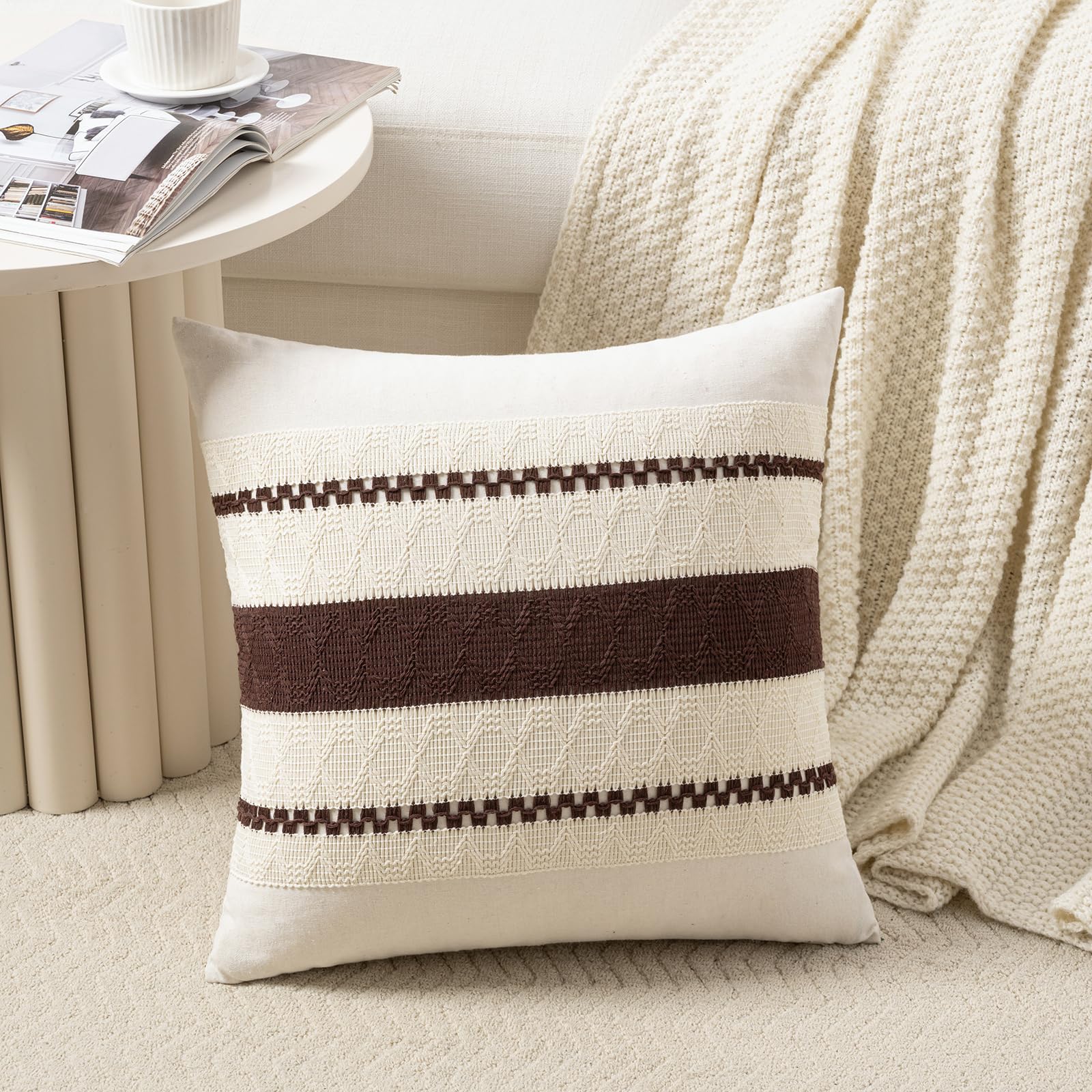 Foto 2 | Funda De Cojín Fancy Homi Boho Brown, 60 X 60 Cm, Juego De 2 - Venta Internacional.