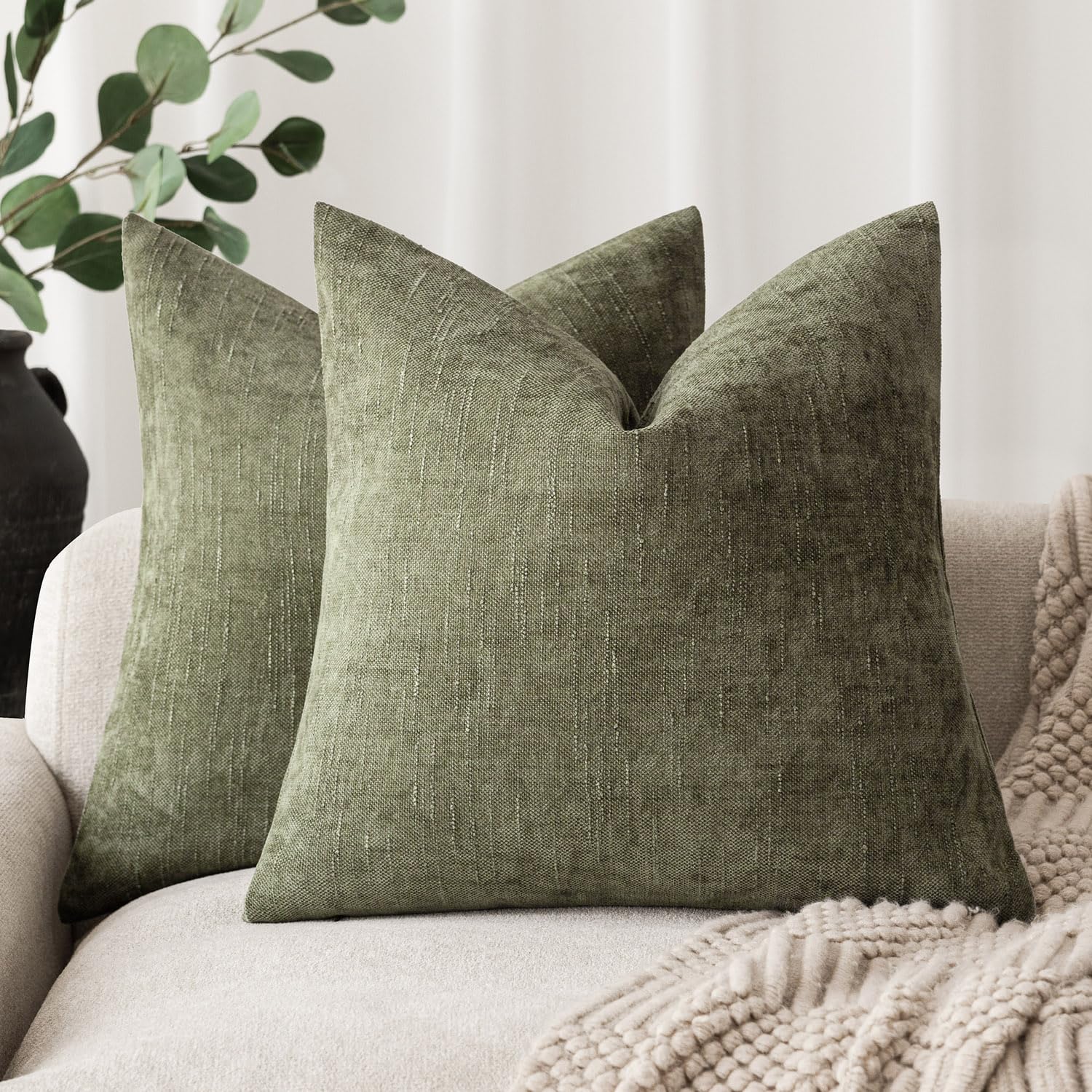Fundas De Almohada Foindtower De Felpilla Con Textura Suave, 50 X 50 Cm, Paquete De 2 - Venta Internacional.