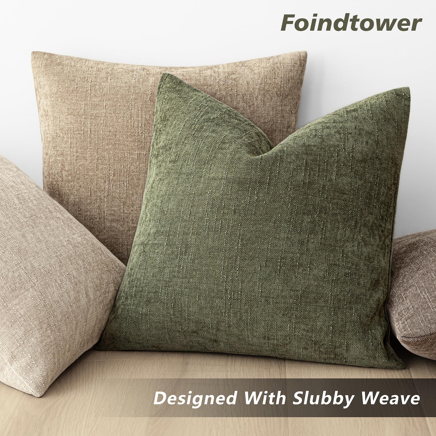 Foto 6 pulgar | Fundas De Almohada Foindtower De Felpilla Con Textura Suave, 50 X 50 Cm, Paquete De 2 - Venta Internacional.