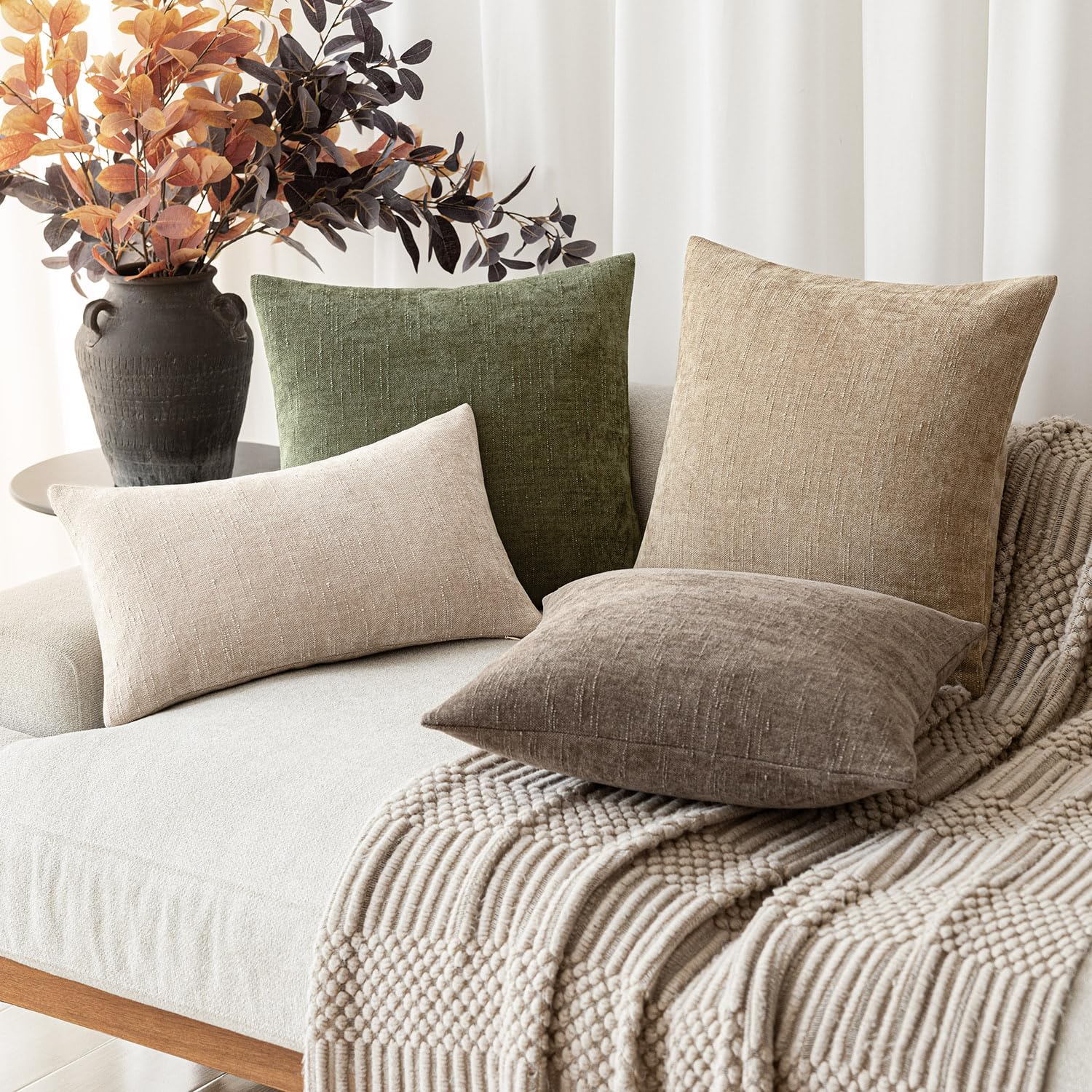 Foto 7 | Fundas De Almohada Foindtower De Felpilla Con Textura Suave, 50 X 50 Cm, Paquete De 2 - Venta Internacional.