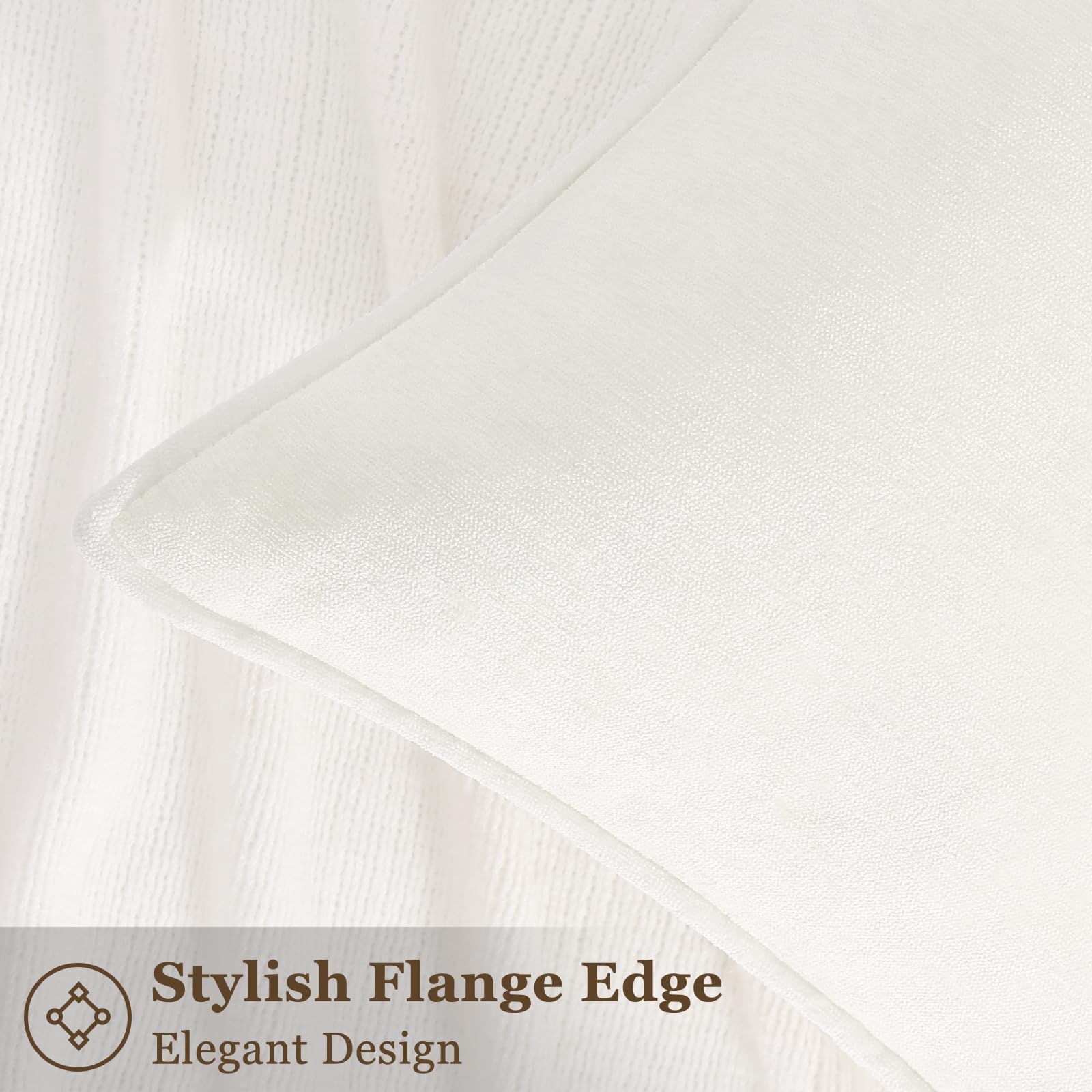 Foto 4 pulgar | Fundas De Almohada Decoruhome Chenille, 22 X 22 Cm, Juego De 2 Unidades, Color Blanco Crema - Venta Internacional.
