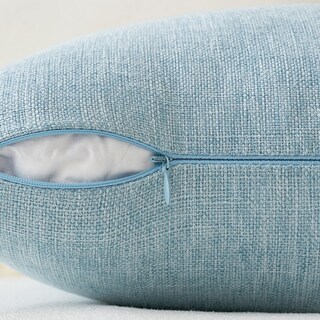 Foto 5 | Juego De 2 Fundas De Almohada Miulee De Lino Farmhouse, 50 X 50 Cm, Color Azul Claro - Venta Internacional.