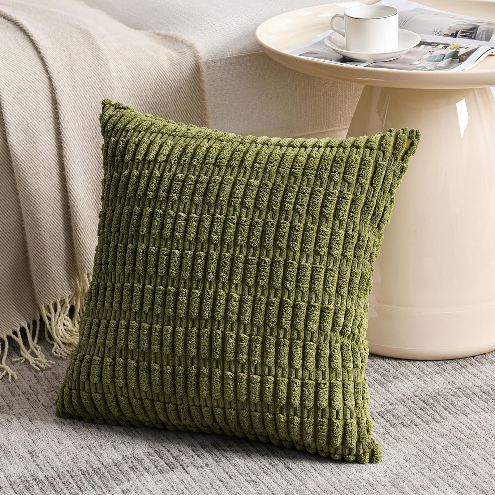 Foto 3 pulgar | Fundas De Cojín Fancy Homi Boho, Color Verde Musgo, 66 X 66 Cm, Paquete De 2 - Venta Internacional.