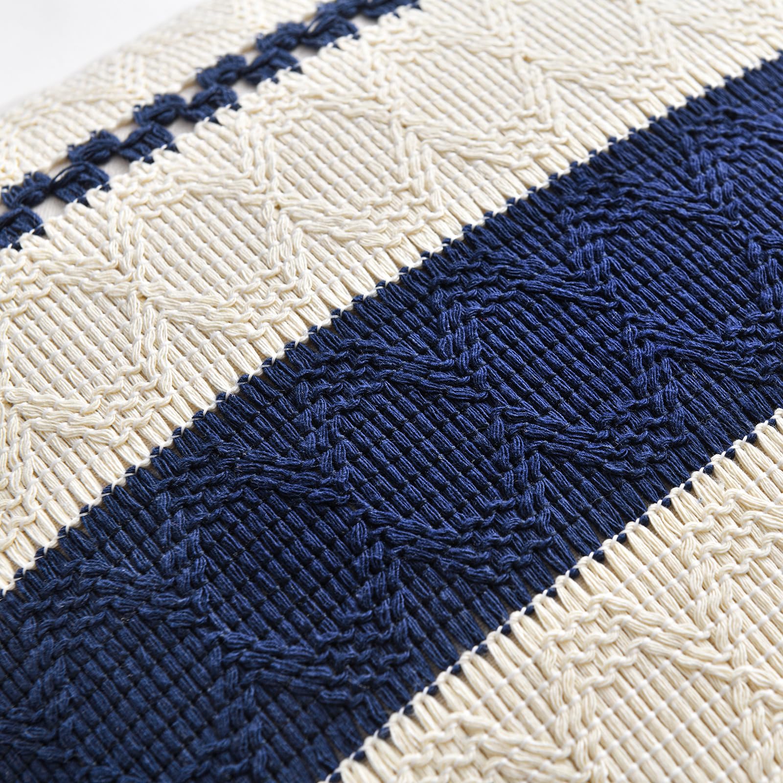 Foto 5 pulgar | Funda De Almohada Fancy Homi, Tejido De Algodón, Color Azul Marino, 60 X 60 Cm - Venta Internacional.