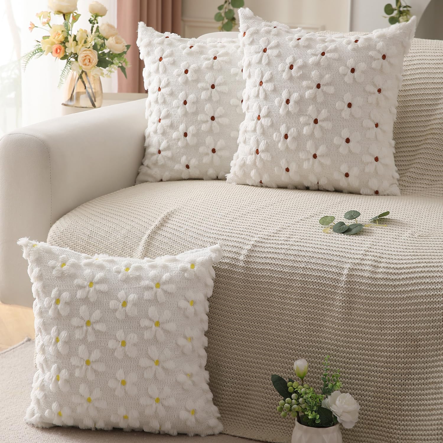 Foto 6 pulgar | Fundas De Almohada Dfxsz Para Primavera Y Verano, 40 X 40 Cm, Color Óxido, Juego De 2 - Venta Internacional.