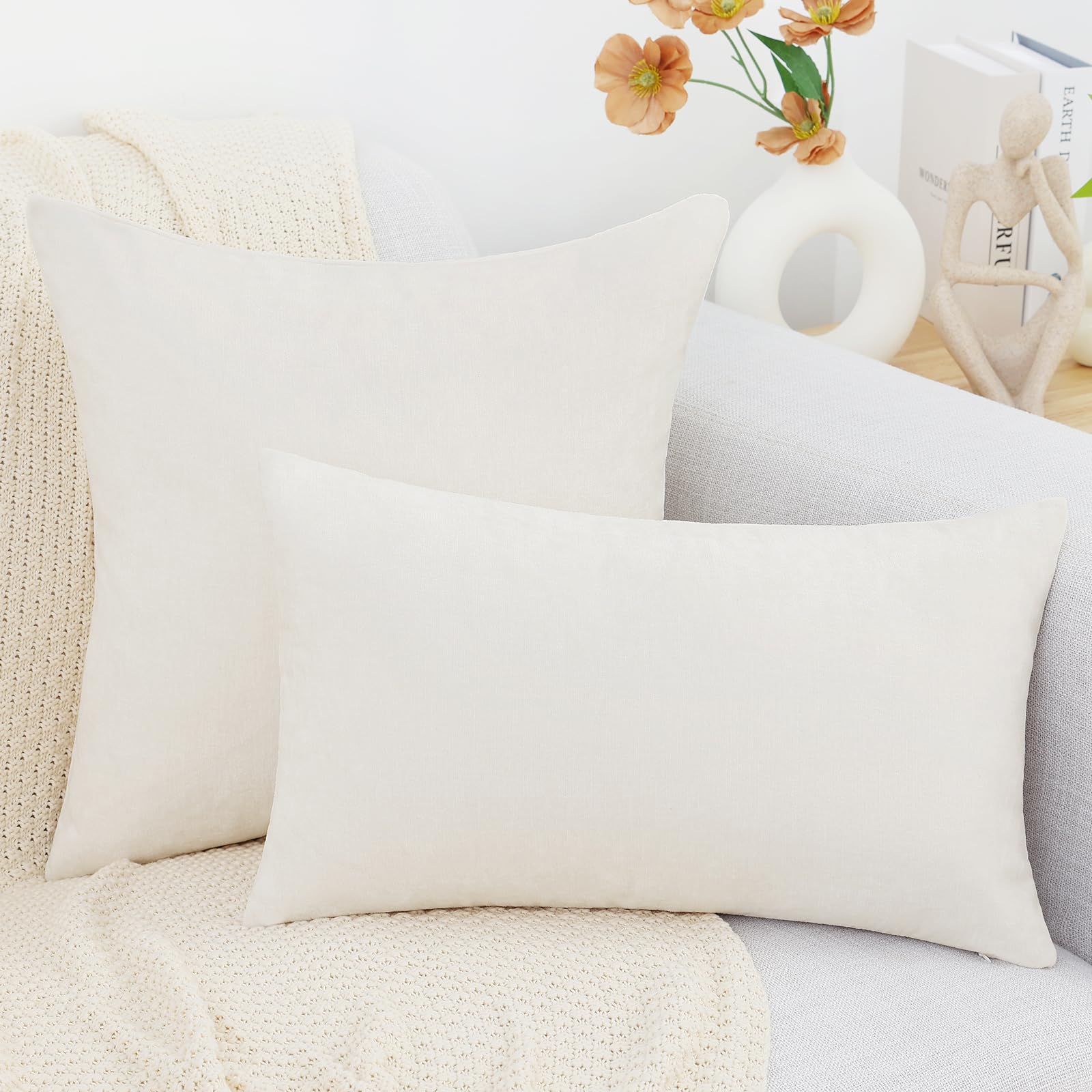 Foto 7 | Fundas De Cojín Decoruhome Christmas, 60 X 60 Cm, Color Blanco Crema - Venta Internacional.