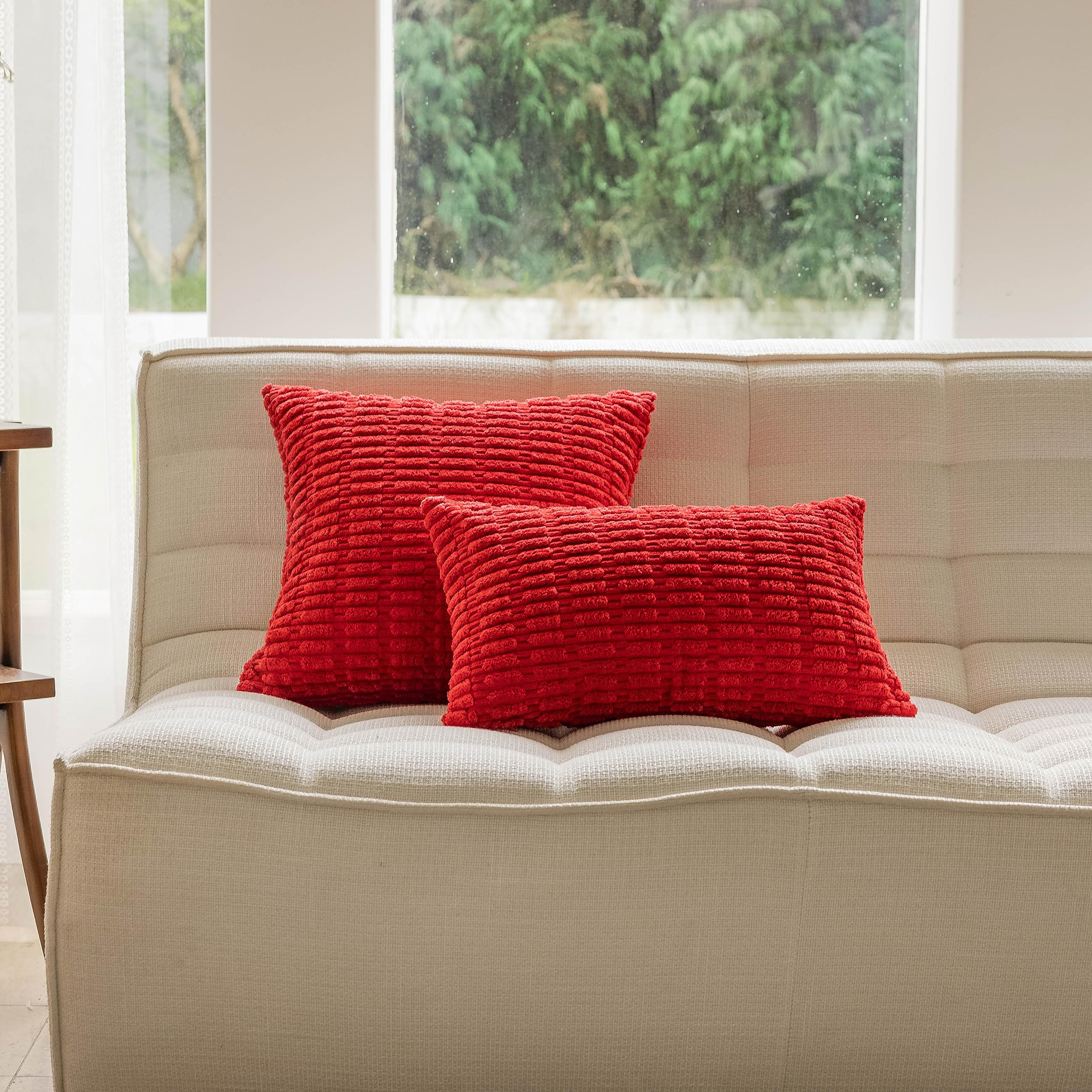 Foto 5 pulgar | Juego De 2 Fundas De Almohada Home Brilliant Red, 60 X 60 Cm, Decorativas - Venta Internacional.
