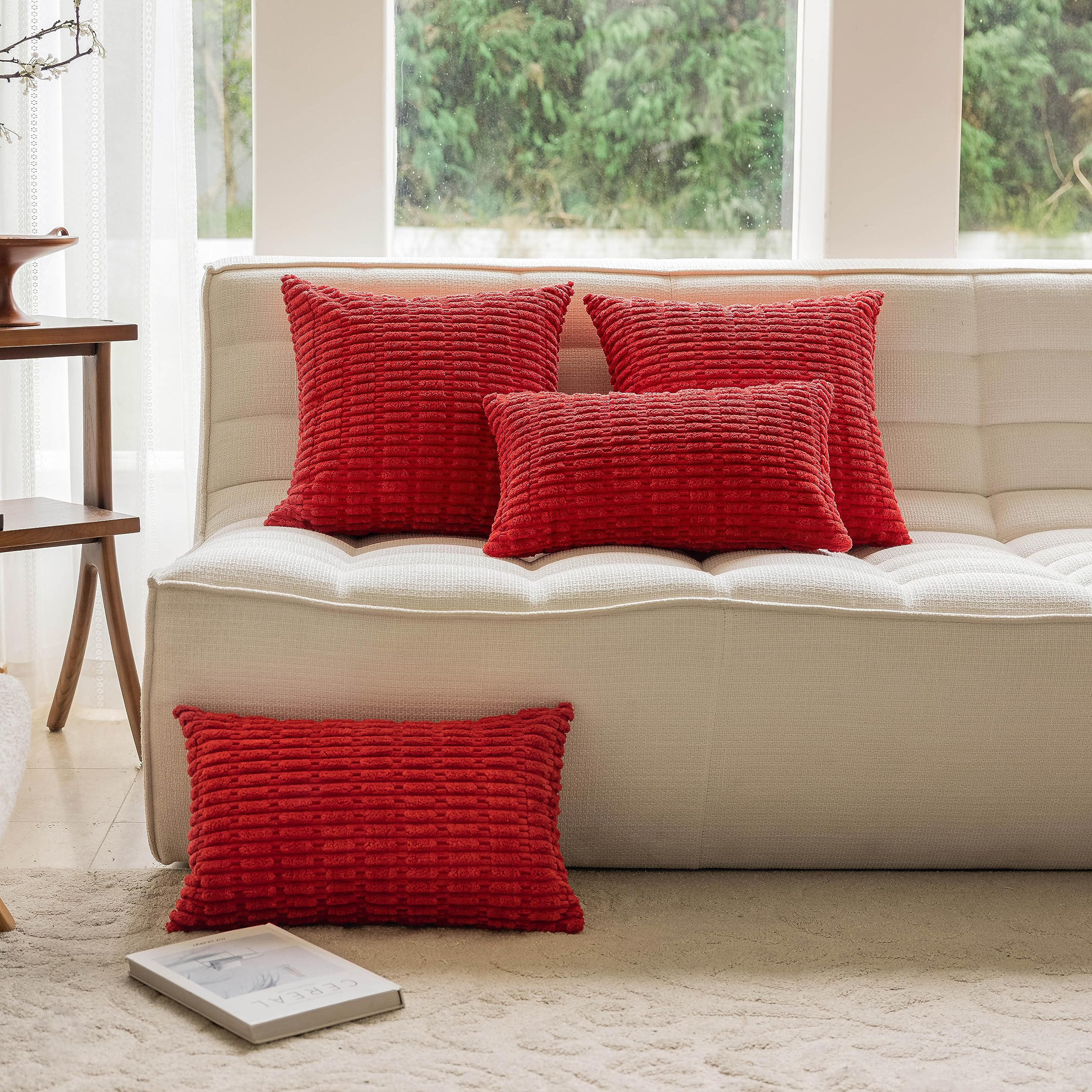 Foto 8 pulgar | Juego De 2 Fundas De Almohada Home Brilliant Red, 60 X 60 Cm, Decorativas - Venta Internacional.