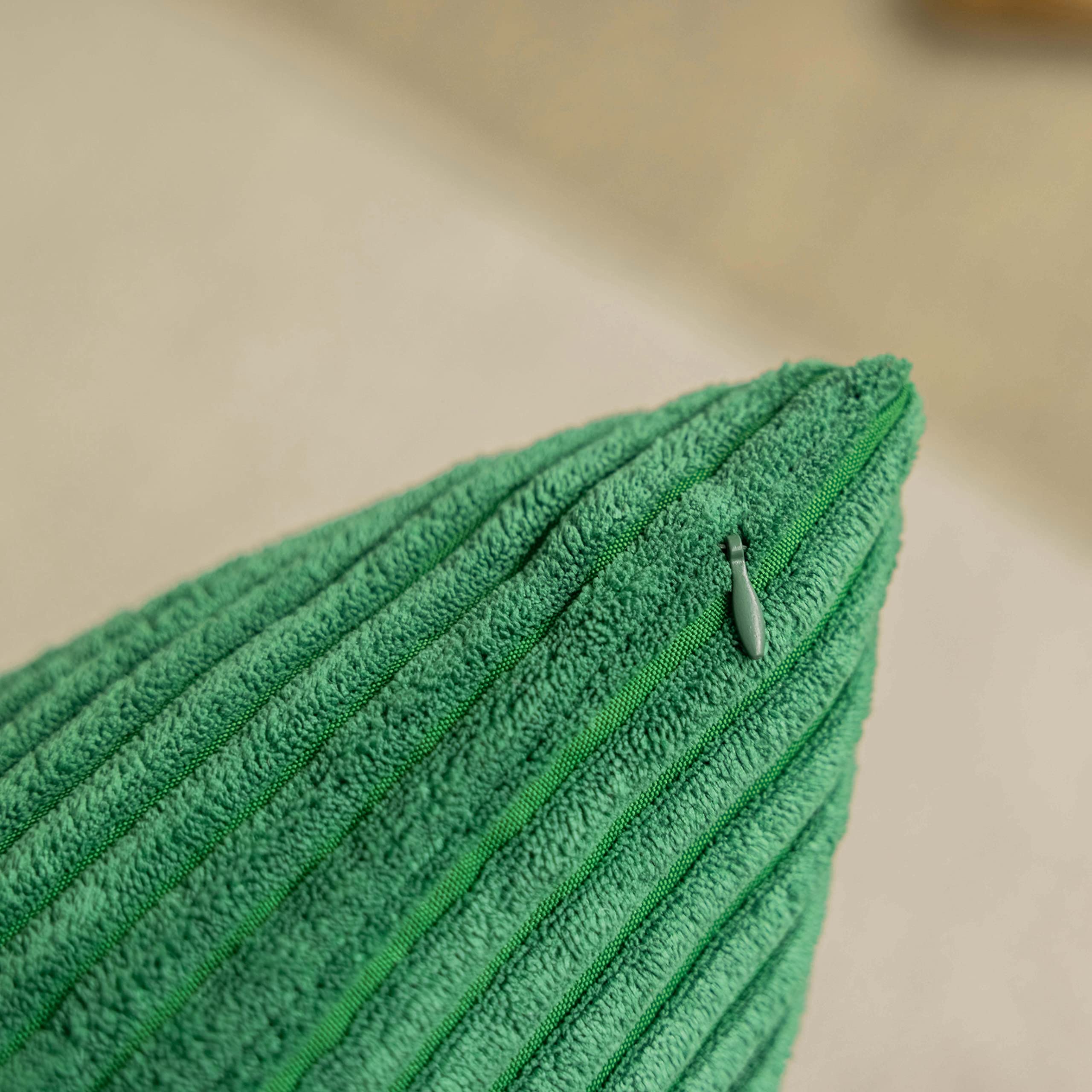 Foto 6 pulgar | Fundas De Almohada Home Brilliant Corduroy De 60 X 60 Cm, 2 Unidades, Color Verde Musgo - Venta Internacional.