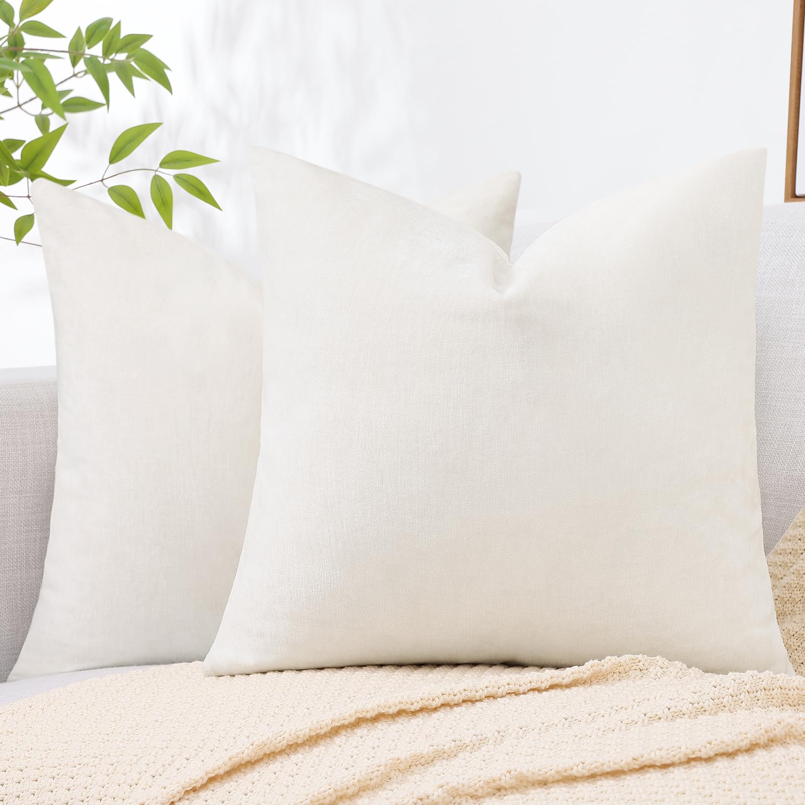 Foto 1 | Fundas De Cojín Decoruhome Christmas, 55 X 55 Cm, Color Blanco Crema - Venta Internacional.